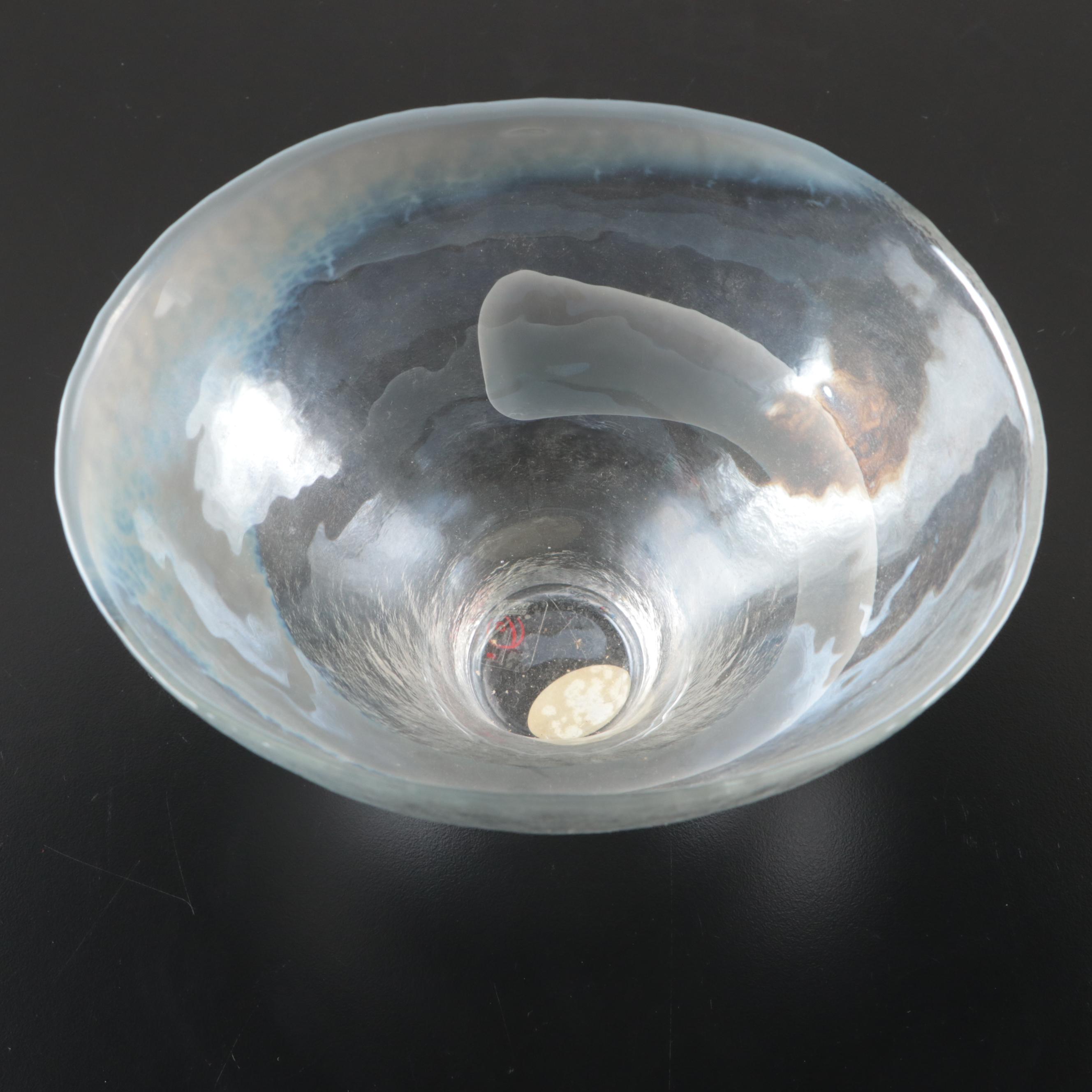 Global Views Glass Vase with Ribbed Glass Planters