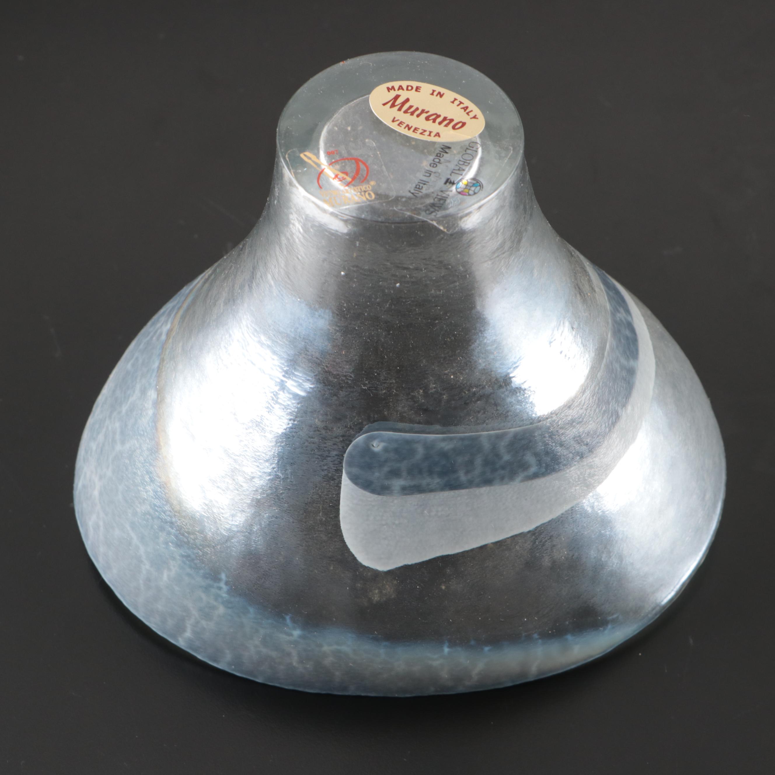 Global Views Glass Vase with Ribbed Glass Planters