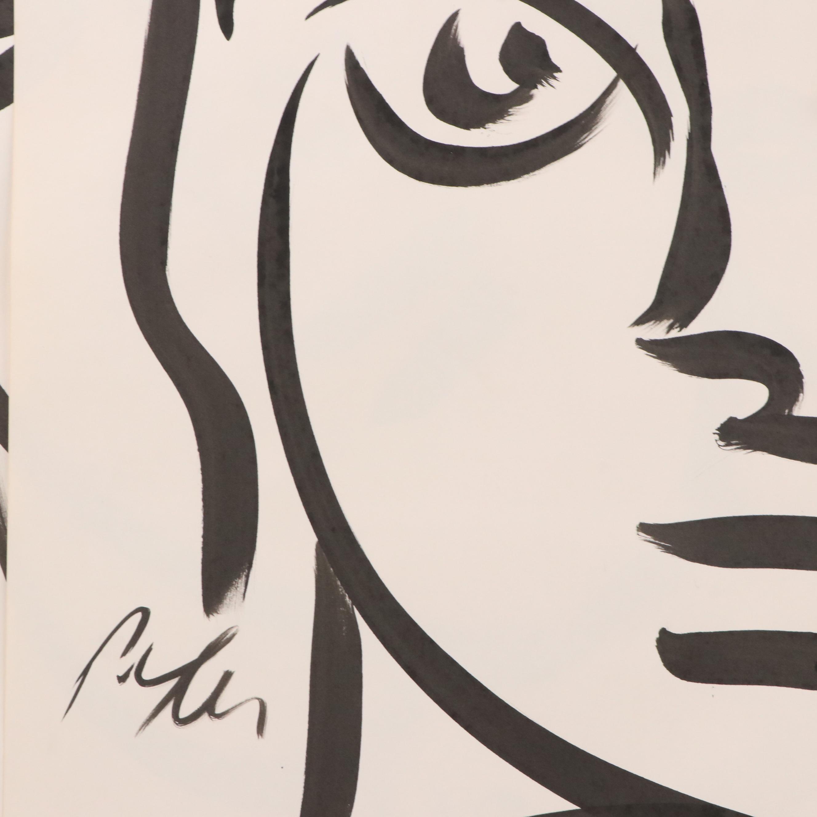 12 Peter Keil Abstract Acrylic Portrait Paintings