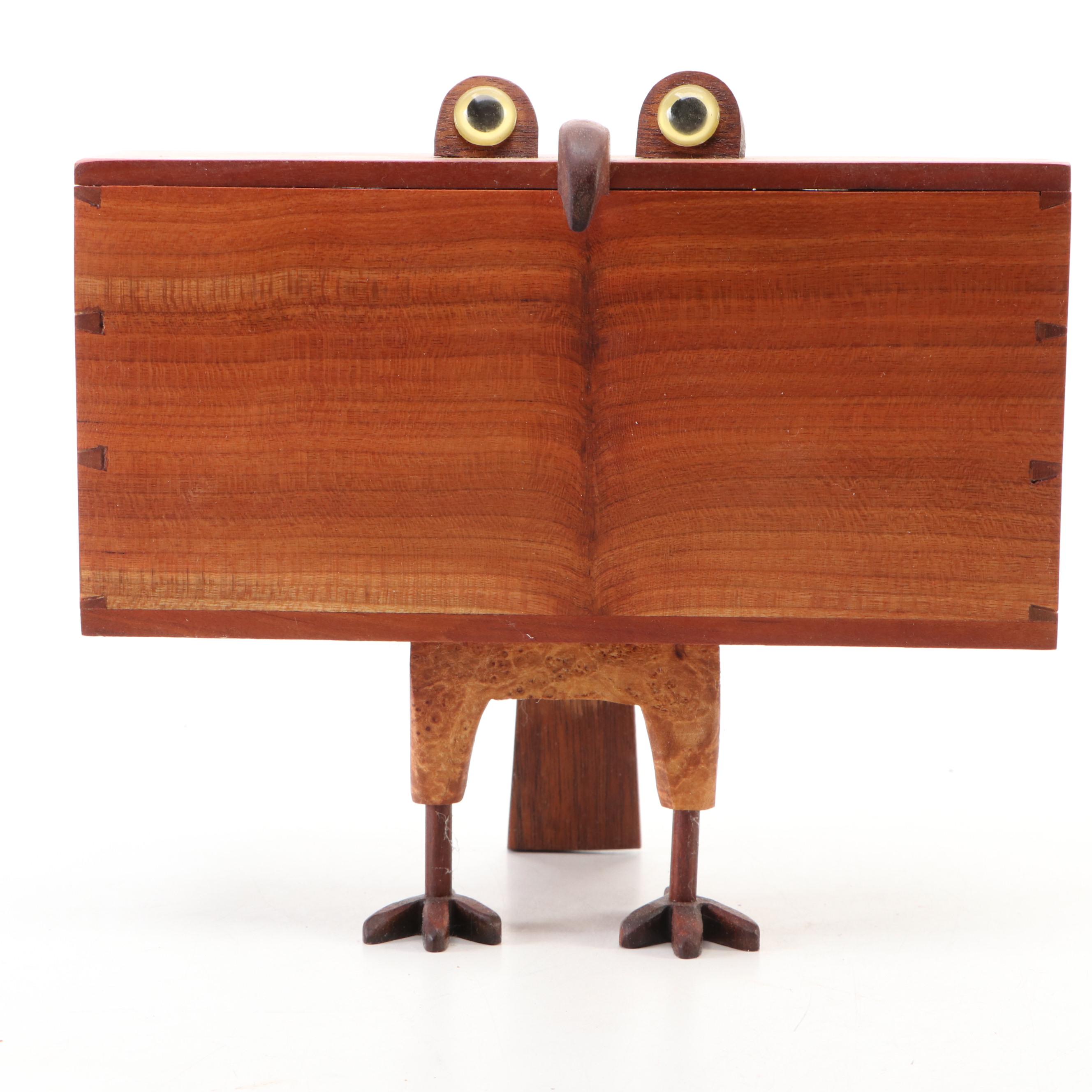 Whimsical Handcrafted Wooden Bird Box