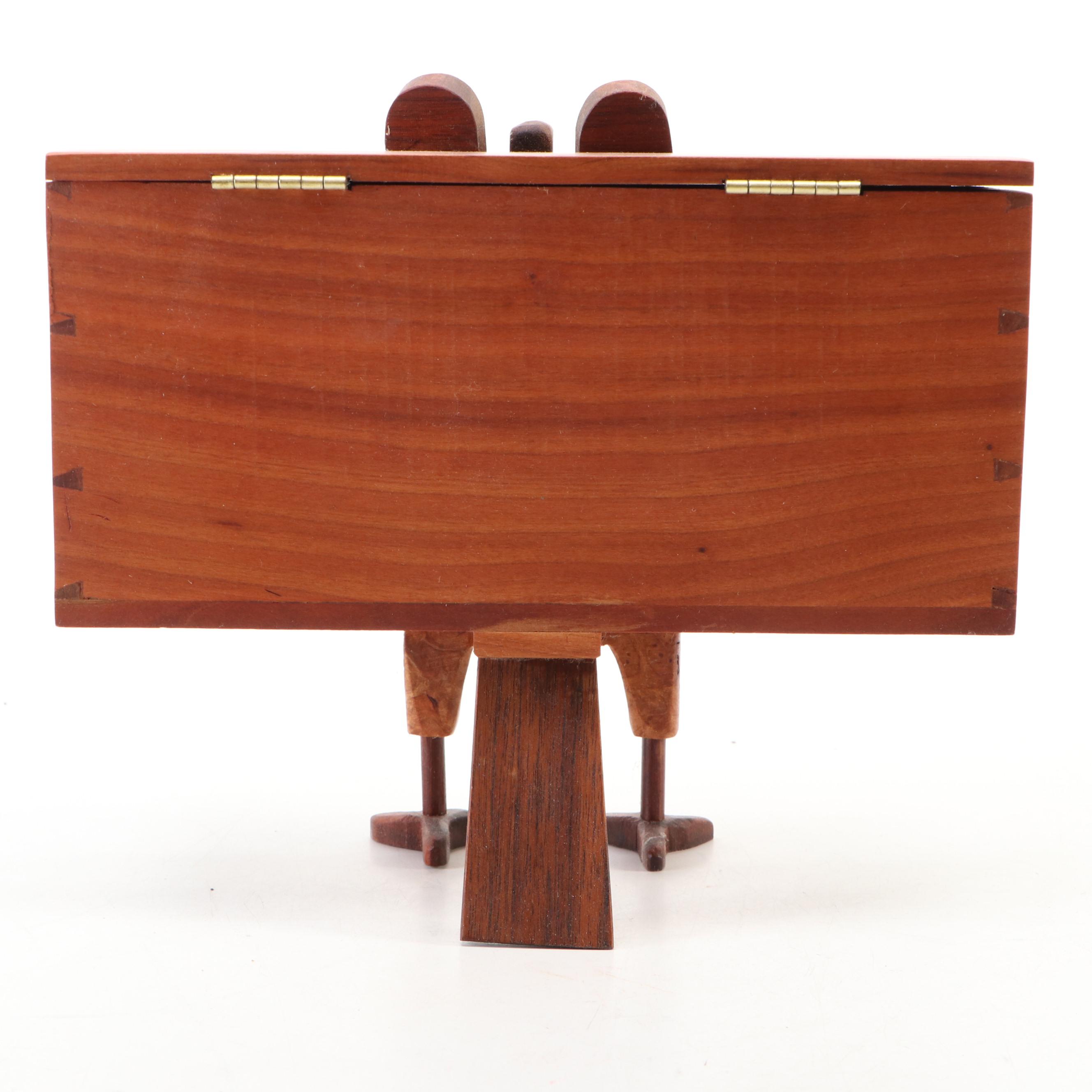 Whimsical Handcrafted Wooden Bird Box