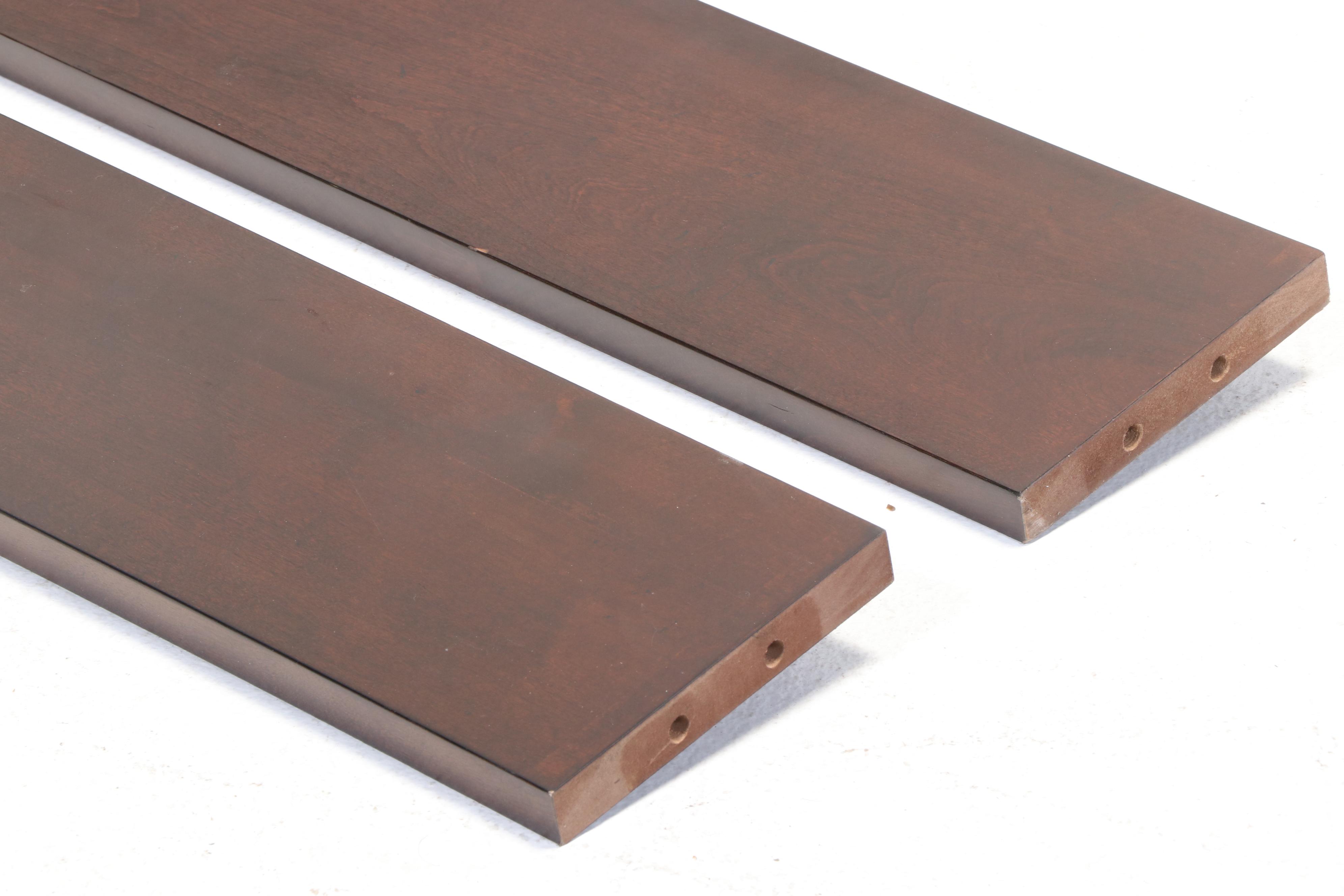 Shaker Style Walnut Finish Panel Queen Bed Frame and Nightstands