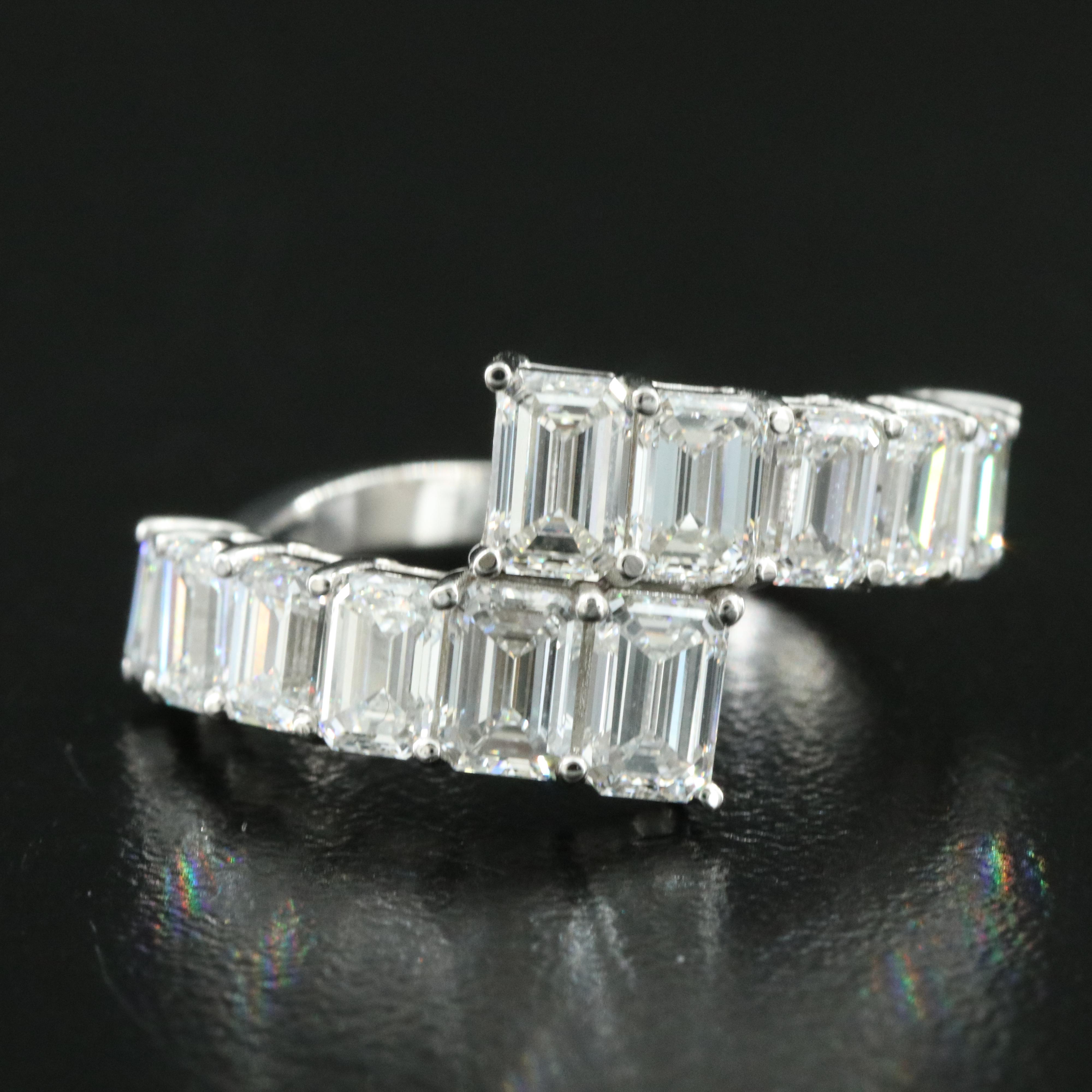 14K 3.99 CTW Lab Grown Diamond Bypass Ring