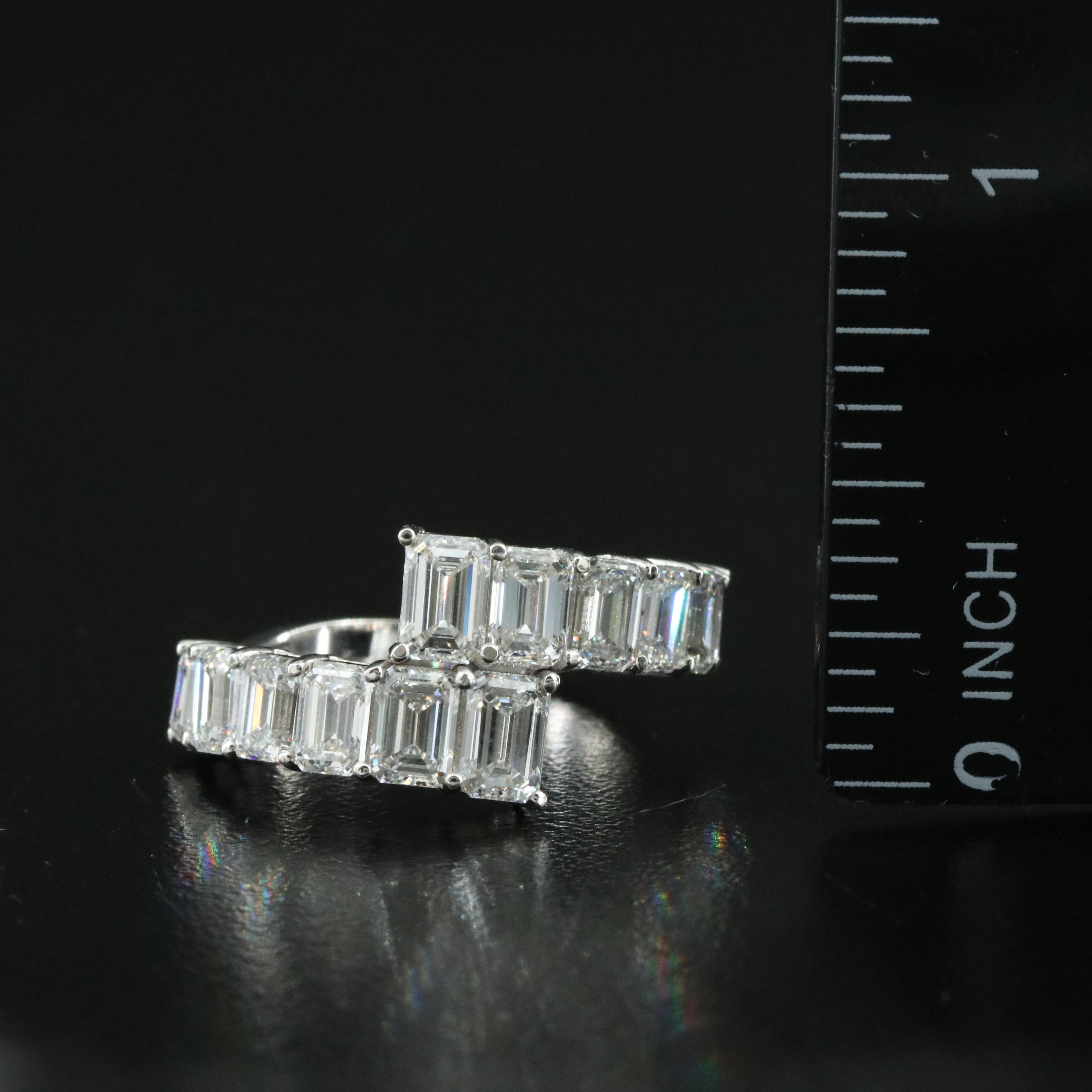14K 3.99 CTW Lab Grown Diamond Bypass Ring