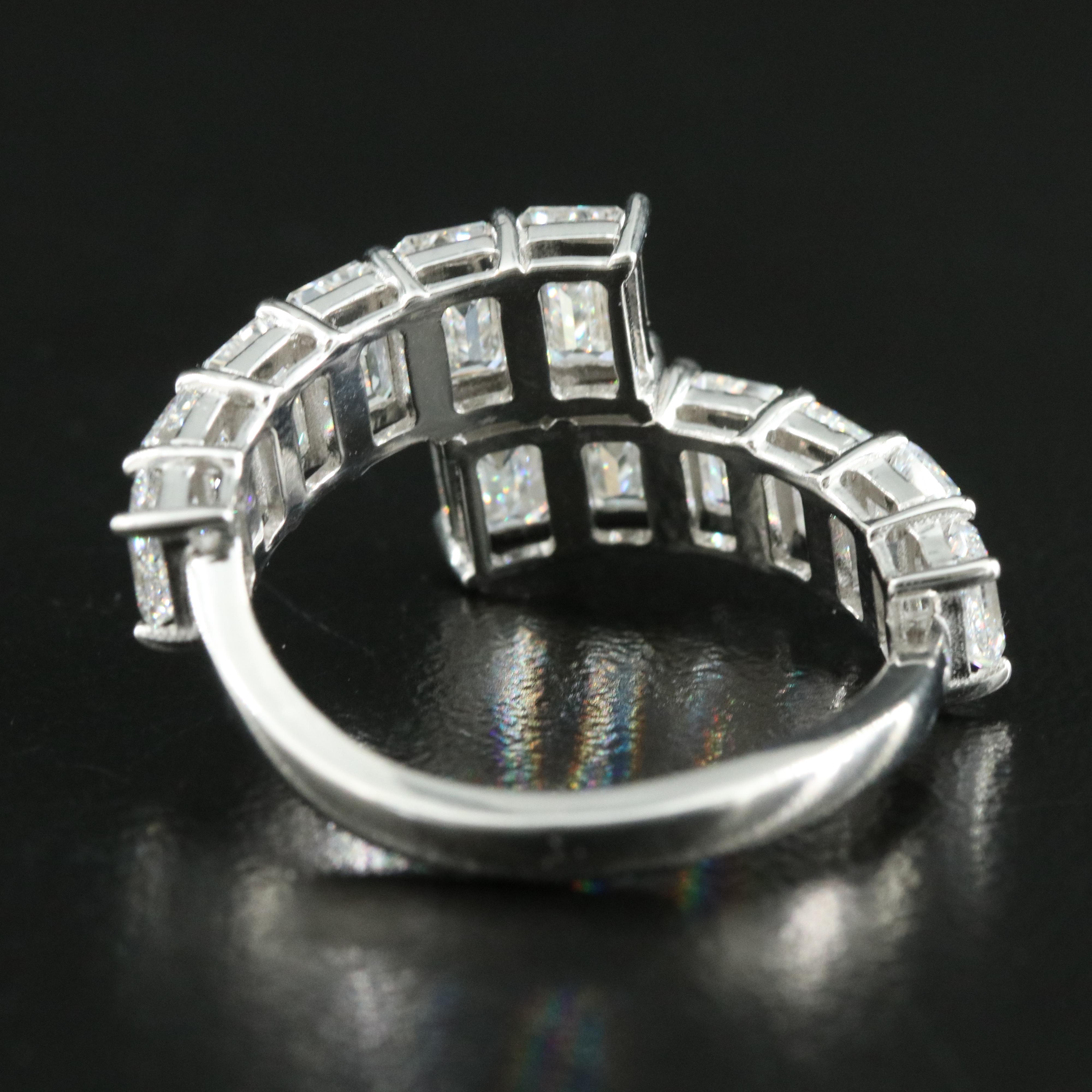 14K 3.99 CTW Lab Grown Diamond Bypass Ring
