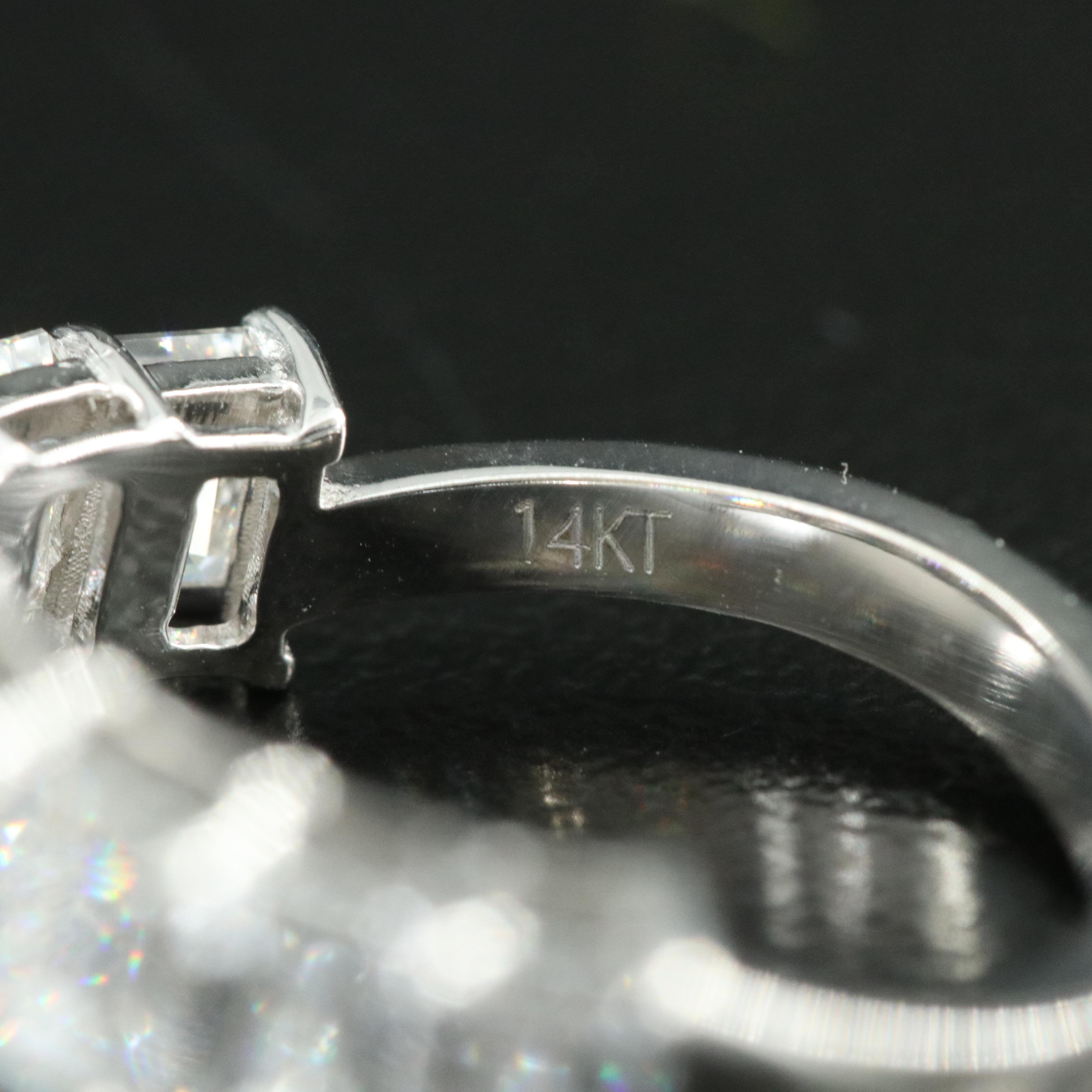 14K 3.99 CTW Lab Grown Diamond Bypass Ring