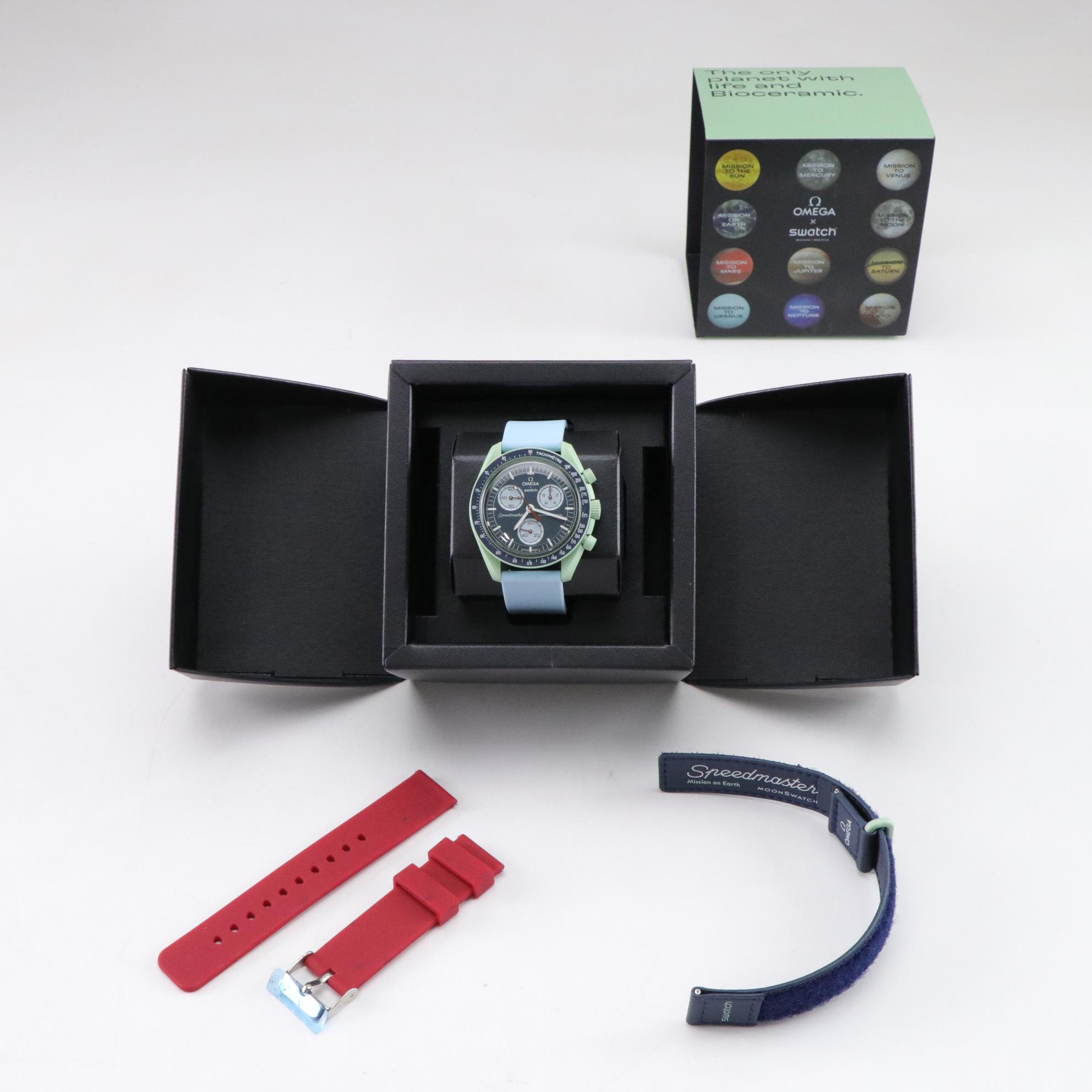 Omega X Swatch Moonswatch Mission on Earth Bioceramic Quartz Watch