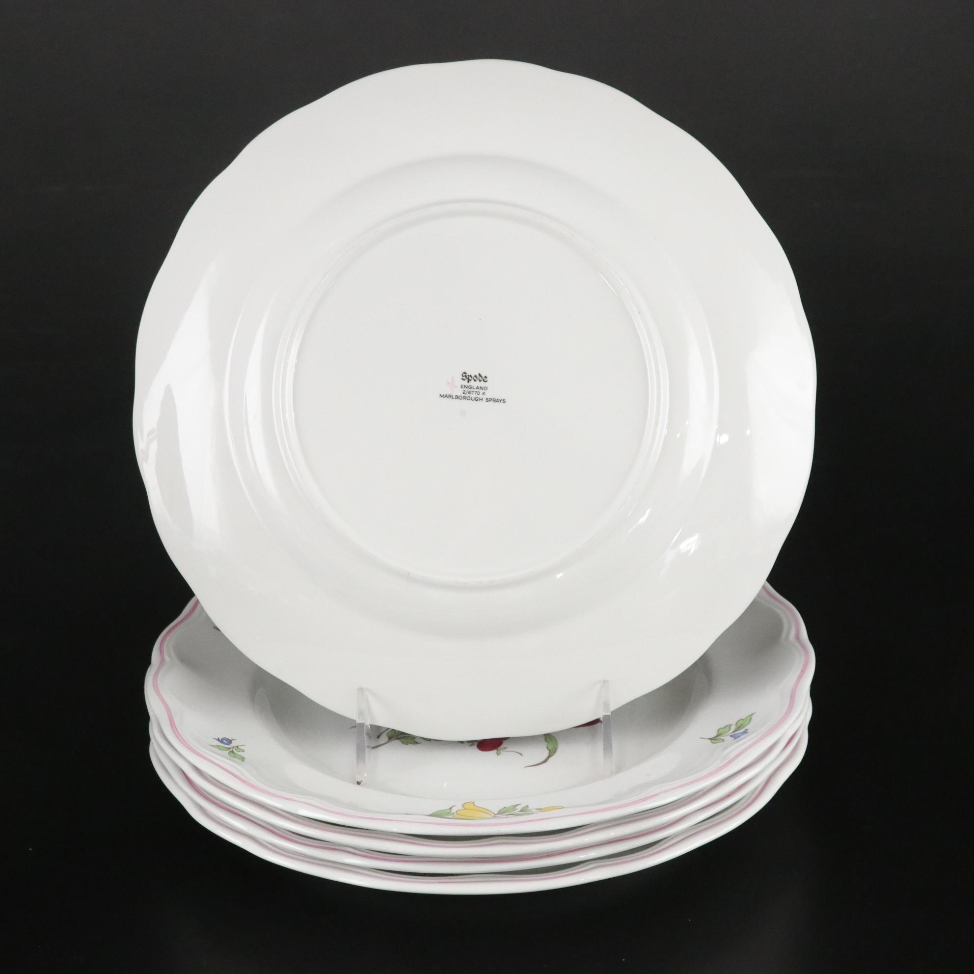 Spode "Marlborough Sprays" Stone China Plates, Teacups & More