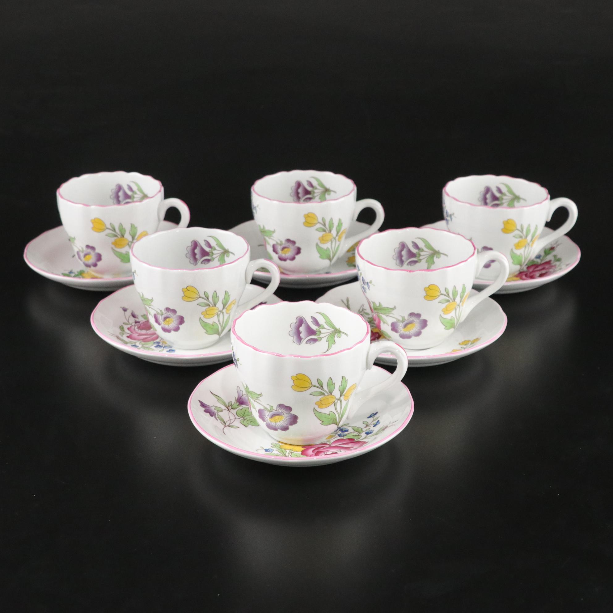 Spode "Marlborough Sprays" Stone China Plates, Teacups & More