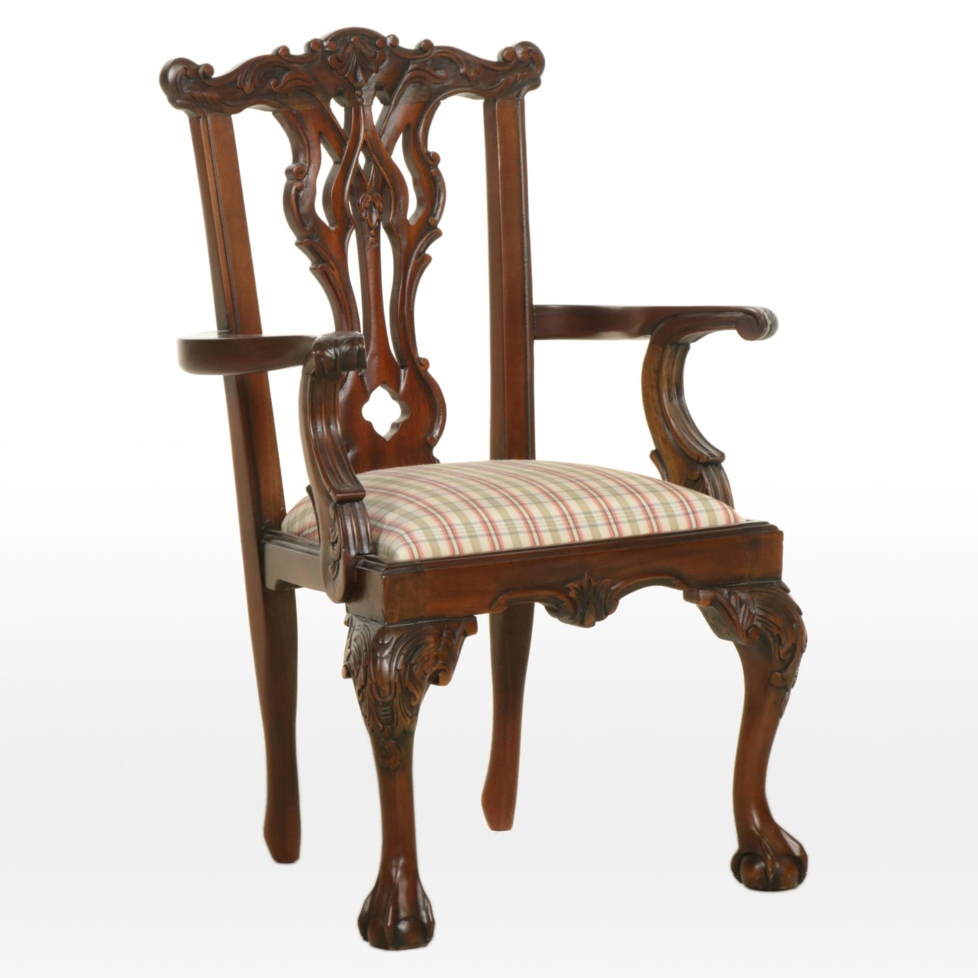 Chippendale Style Carved Mahogany Child's Chair, 21st Century