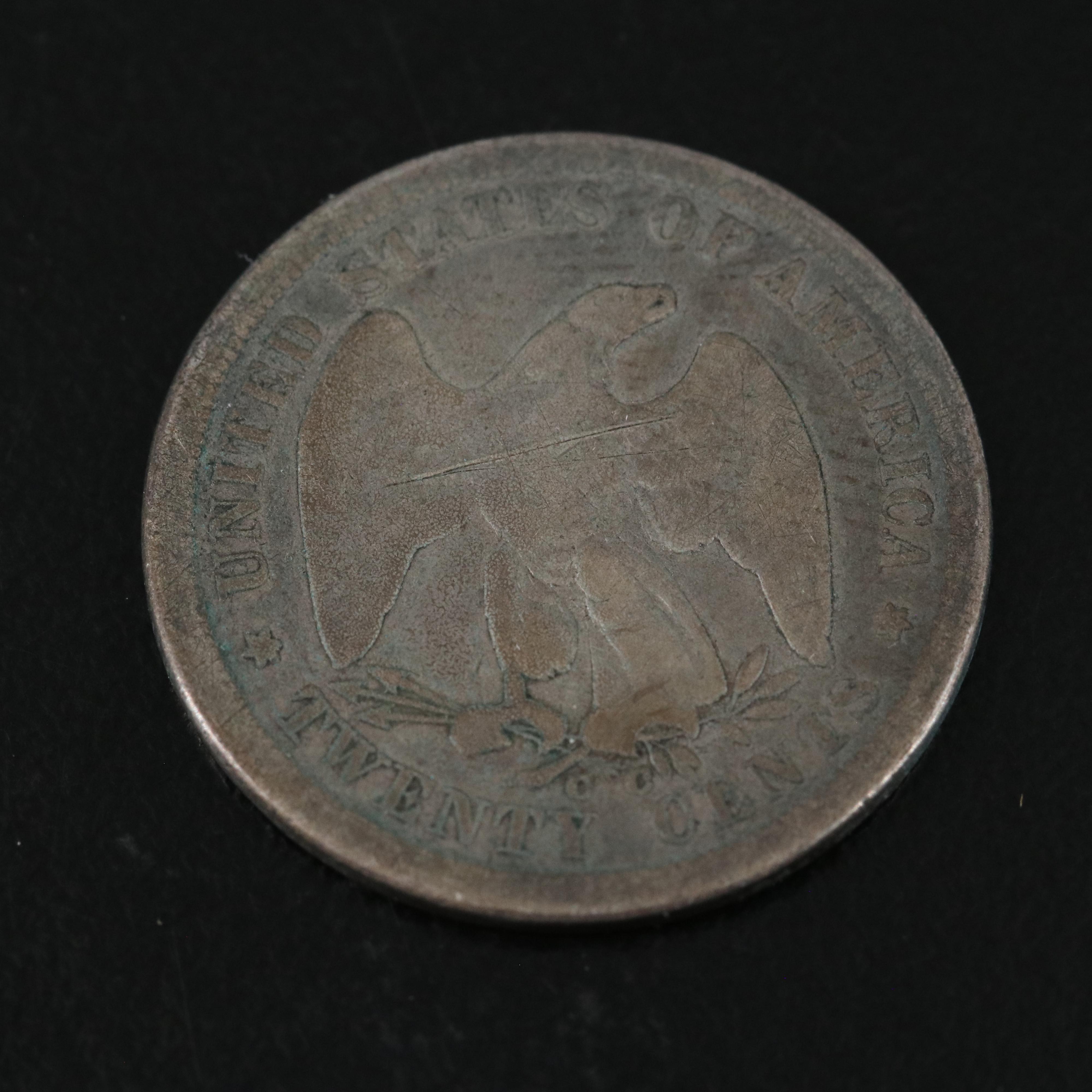 1875-CC Seated Liberty Twenty Cent Coin