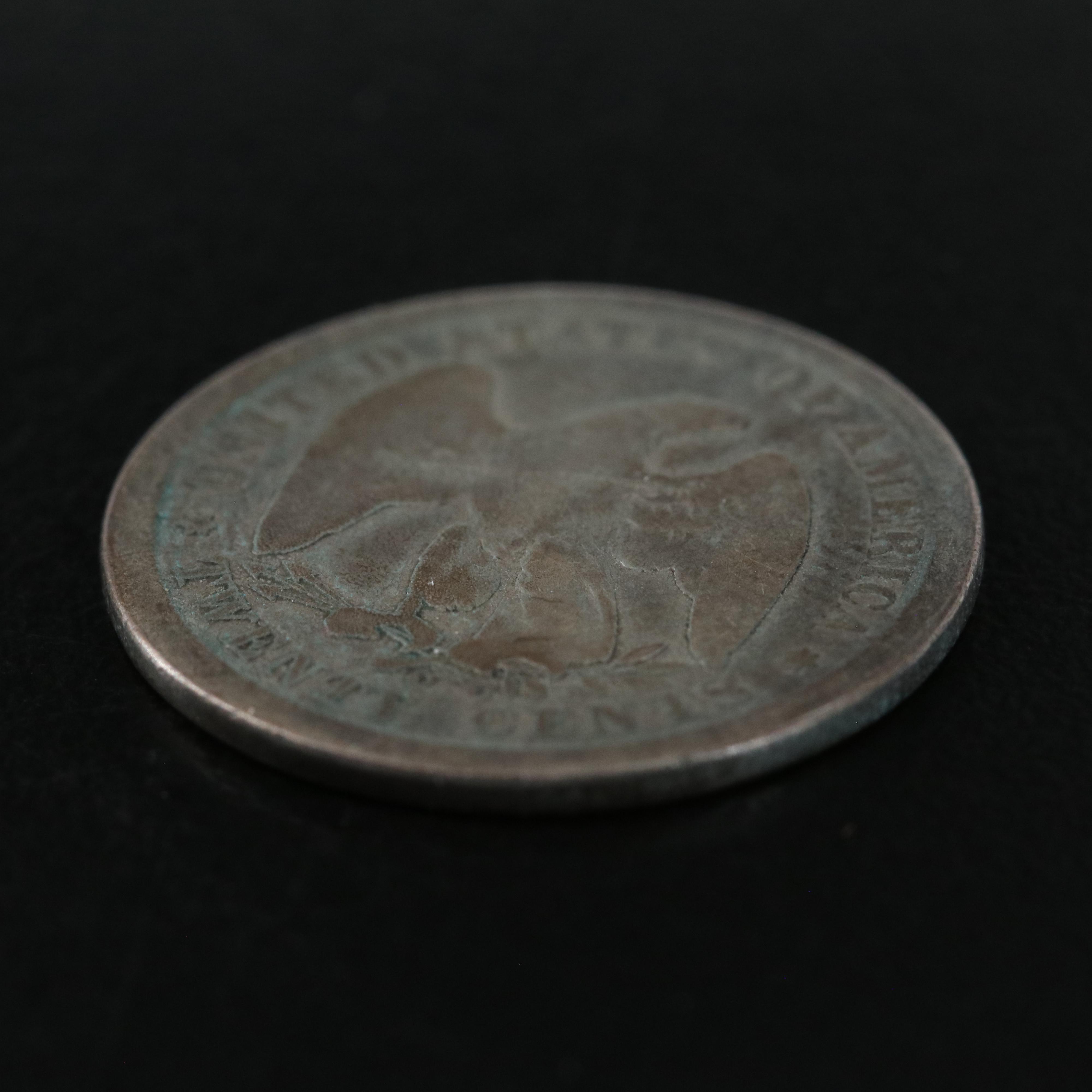 1875-CC Seated Liberty Twenty Cent Coin