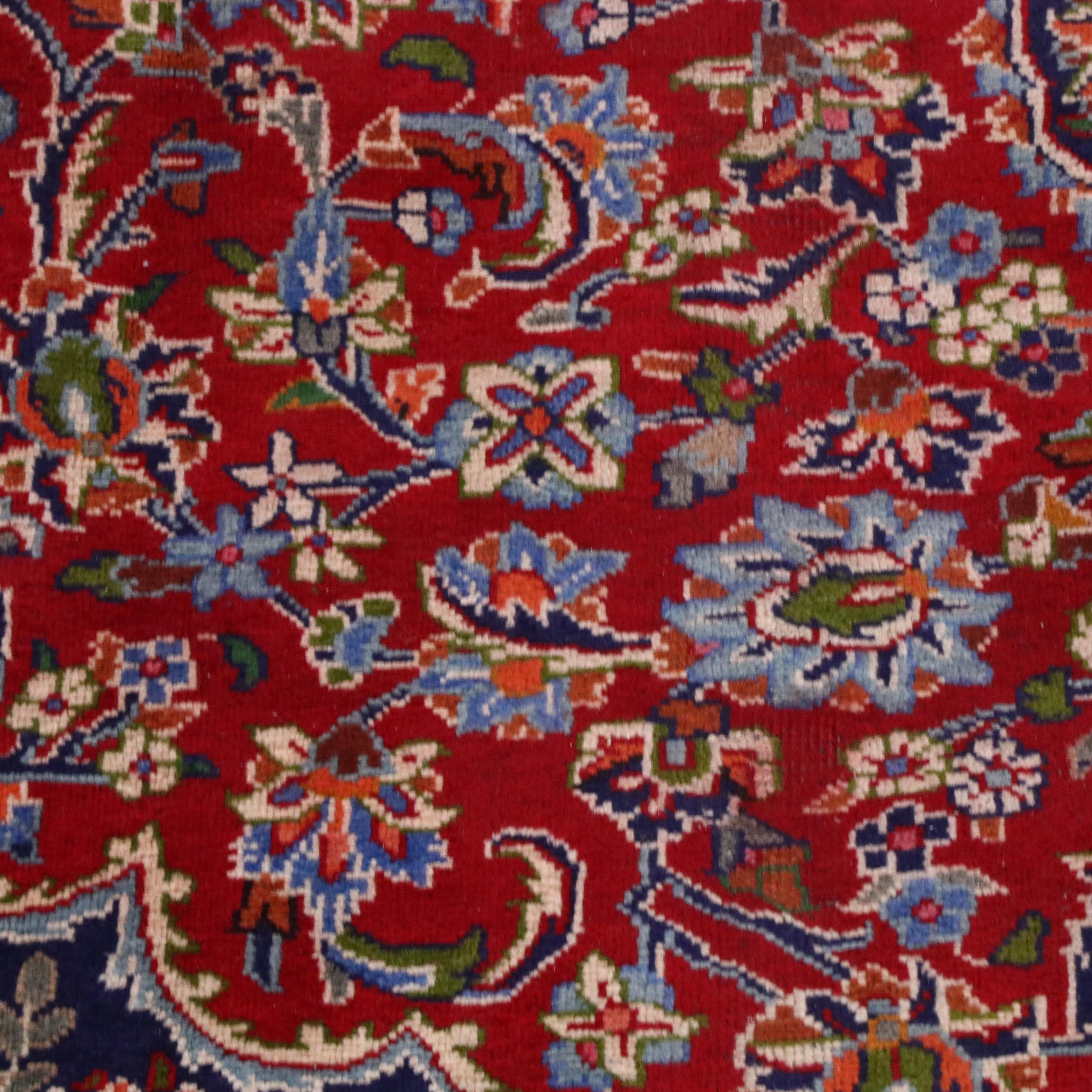 9'5 x 13'2 Hand-Knotted Persian Mashhad Room Sized Rug