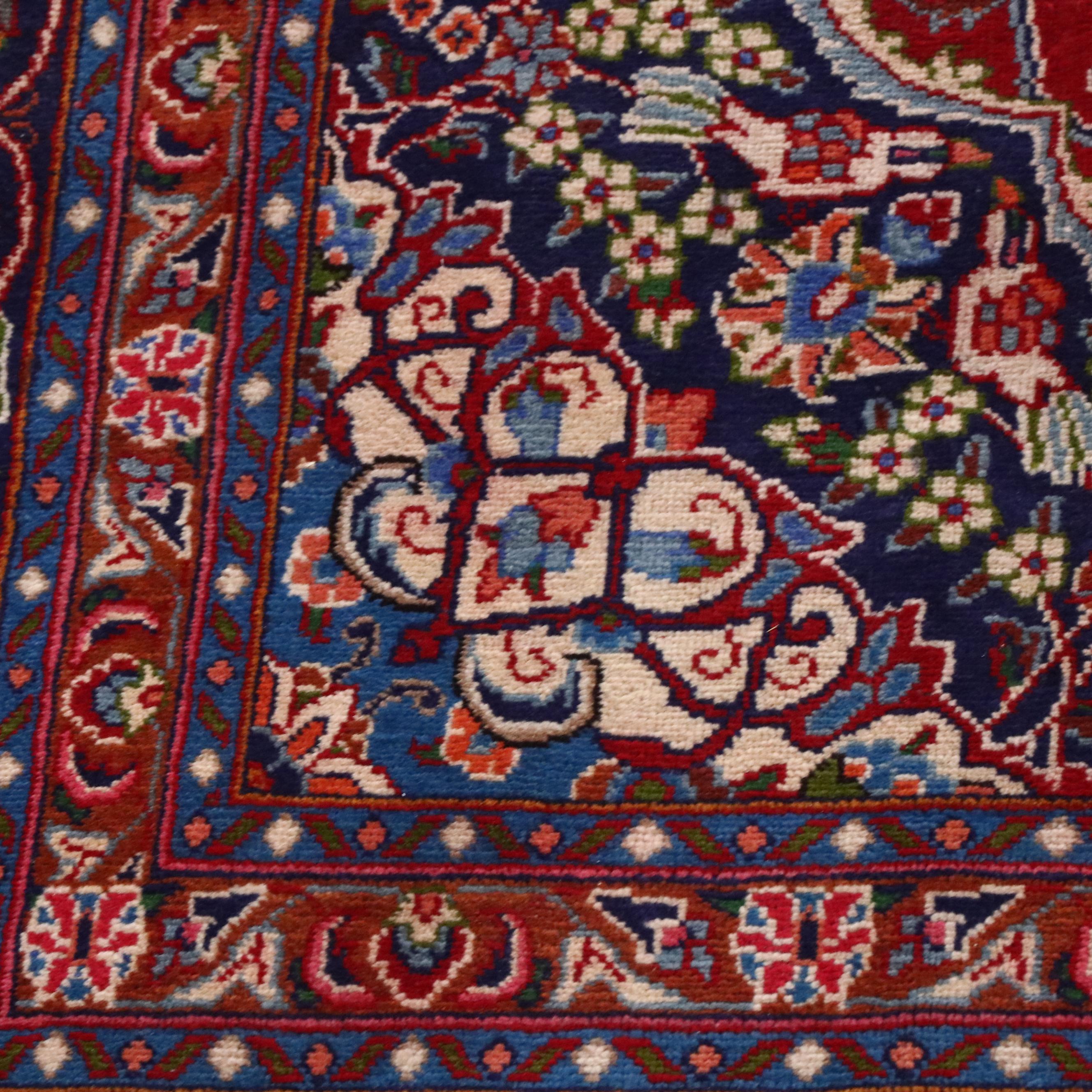 9'5 x 13'2 Hand-Knotted Persian Mashhad Room Sized Rug