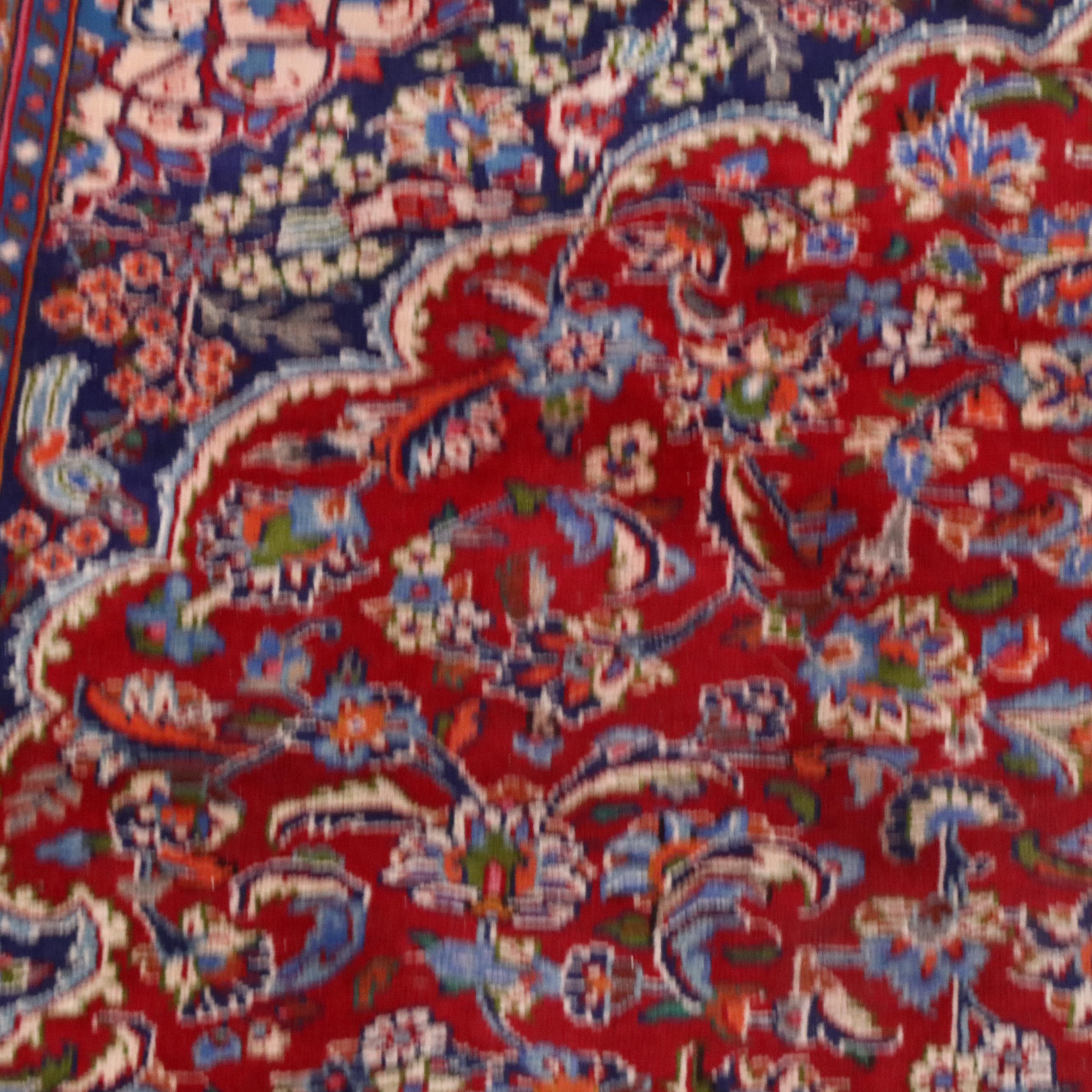 9'5 x 13'2 Hand-Knotted Persian Mashhad Room Sized Rug