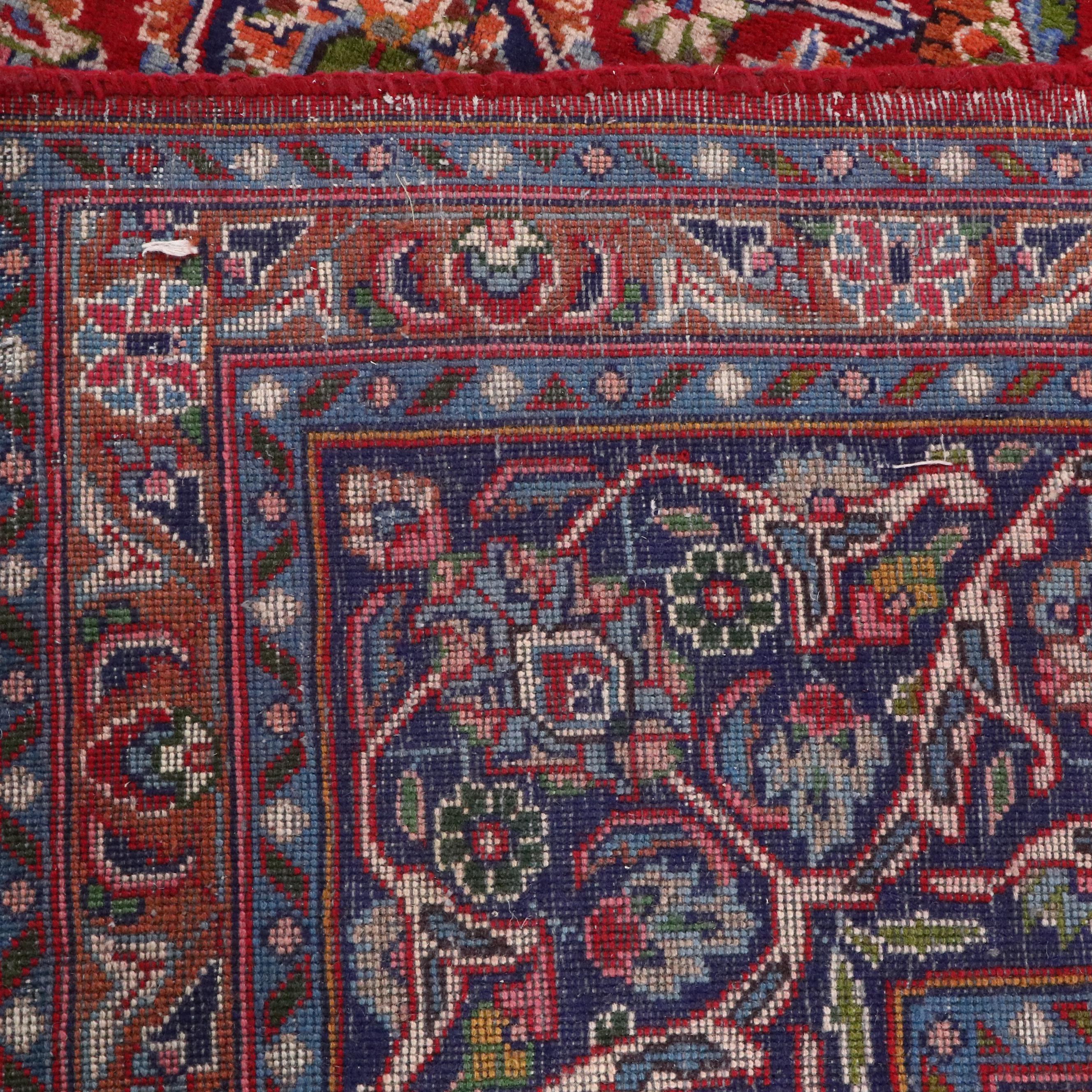 9'5 x 13'2 Hand-Knotted Persian Mashhad Room Sized Rug