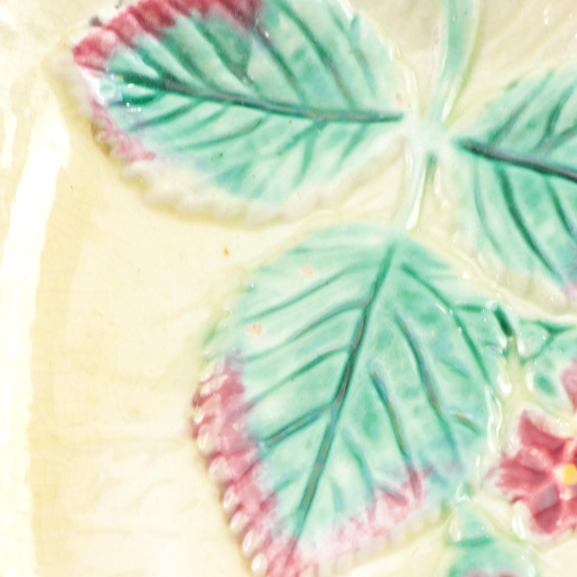 Basket Weave Majolica Creamer, Bowl & Other Dinnerware