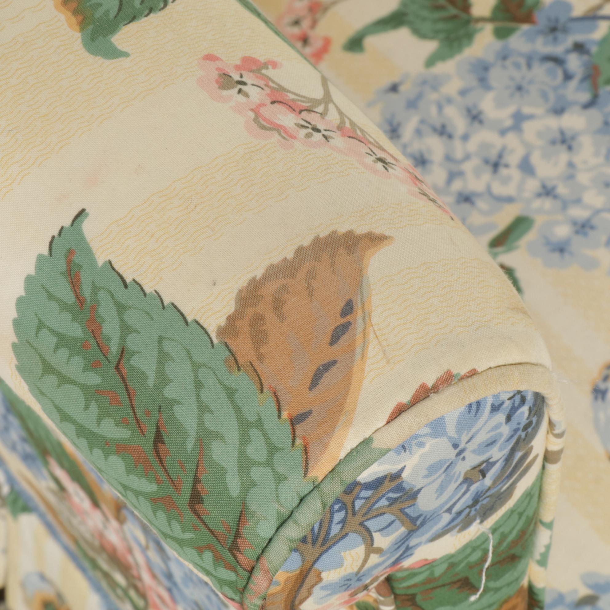 Chippendale Style Camel Back Loveseat with Custom Upholstery