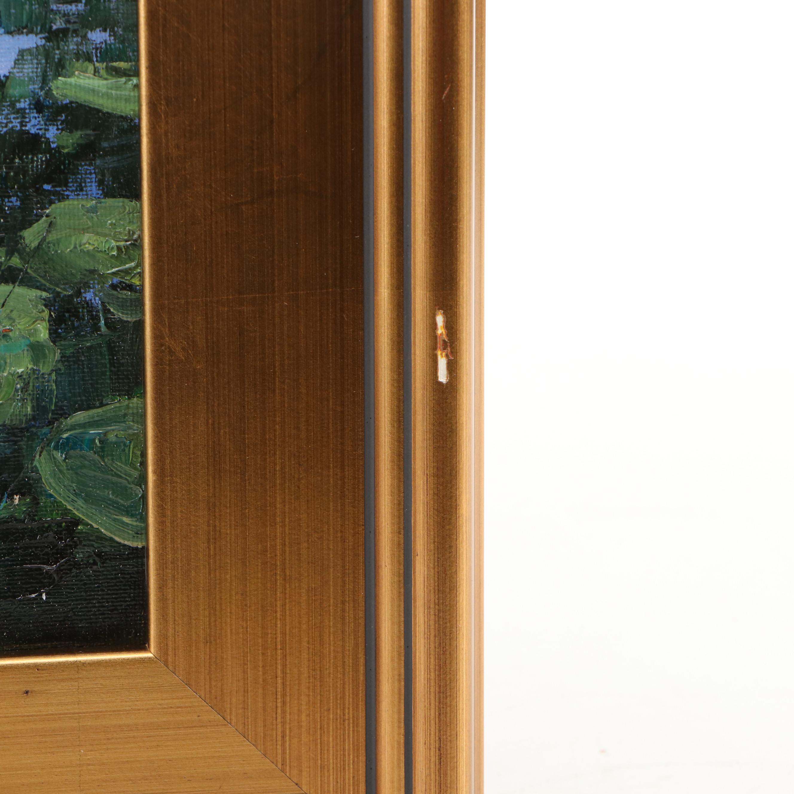 Garncarek Aleksander Pond Landscape Oil Painting, 2025