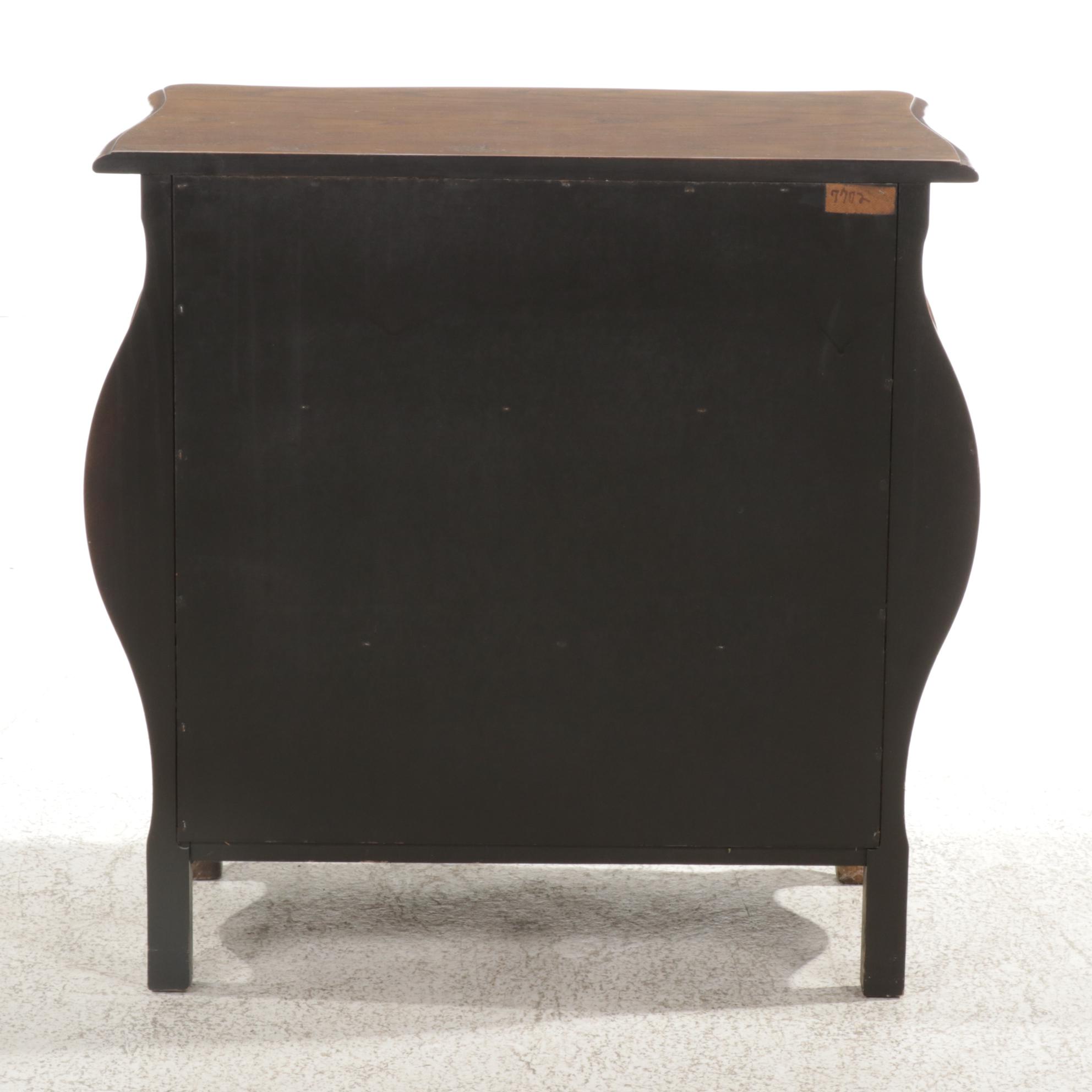 Baker Furniture Bombe Style Oak Commode, Late 20th Century