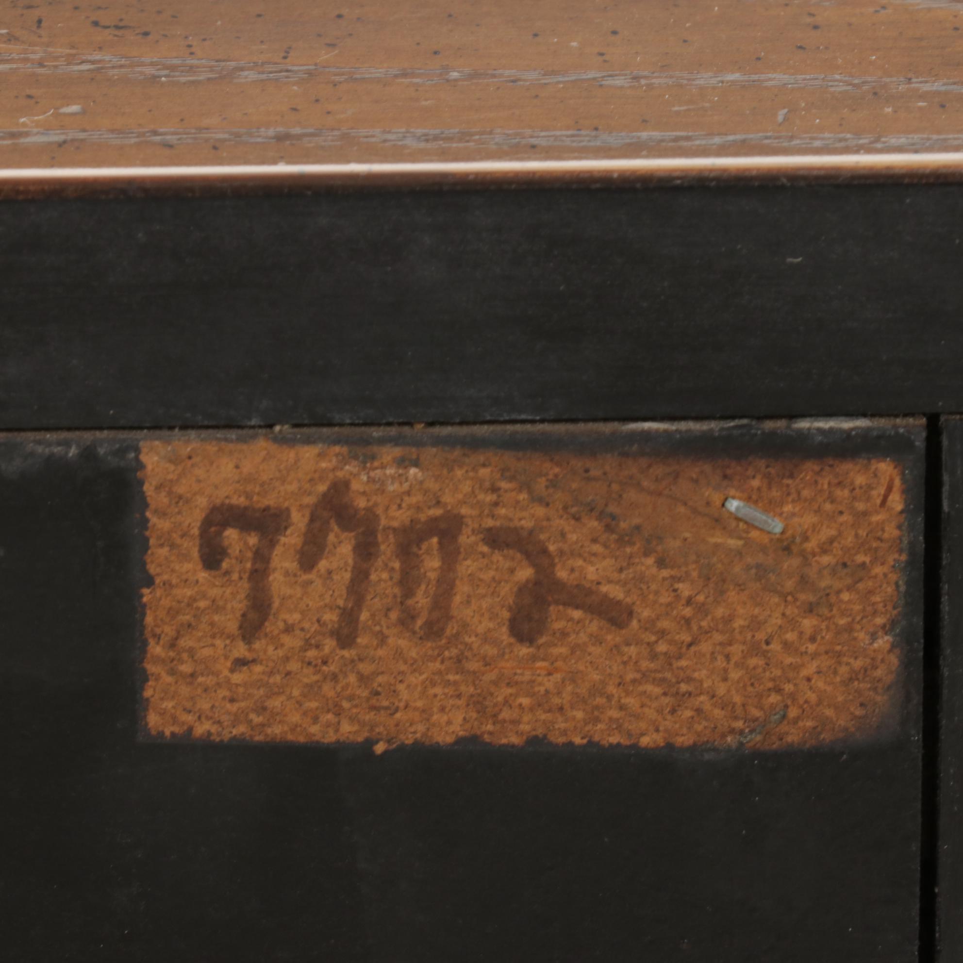 Baker Furniture Bombe Style Oak Commode, Late 20th Century