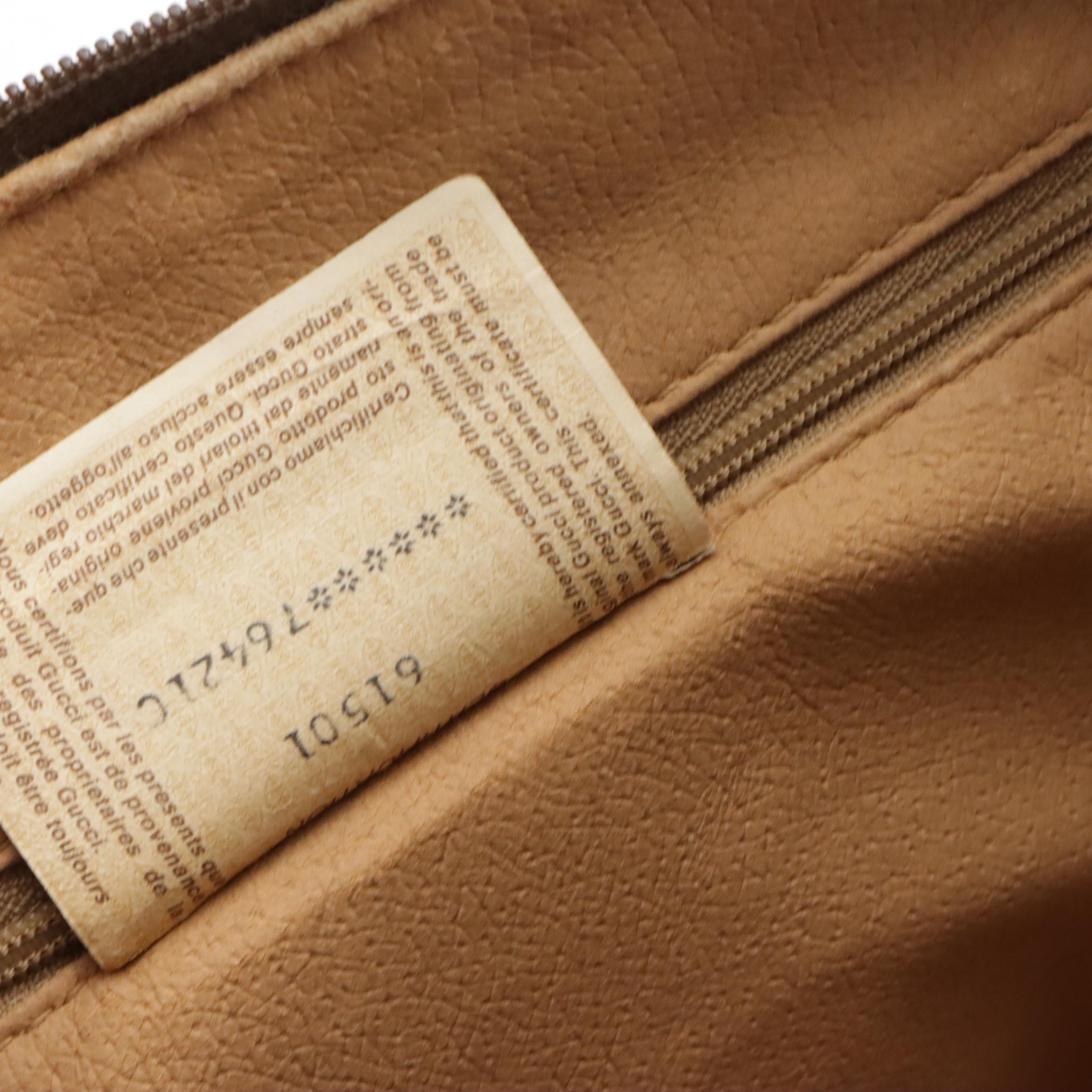 Gucci Accessory Collection Zip Tote in GG Supreme Canvas with Leather Trim