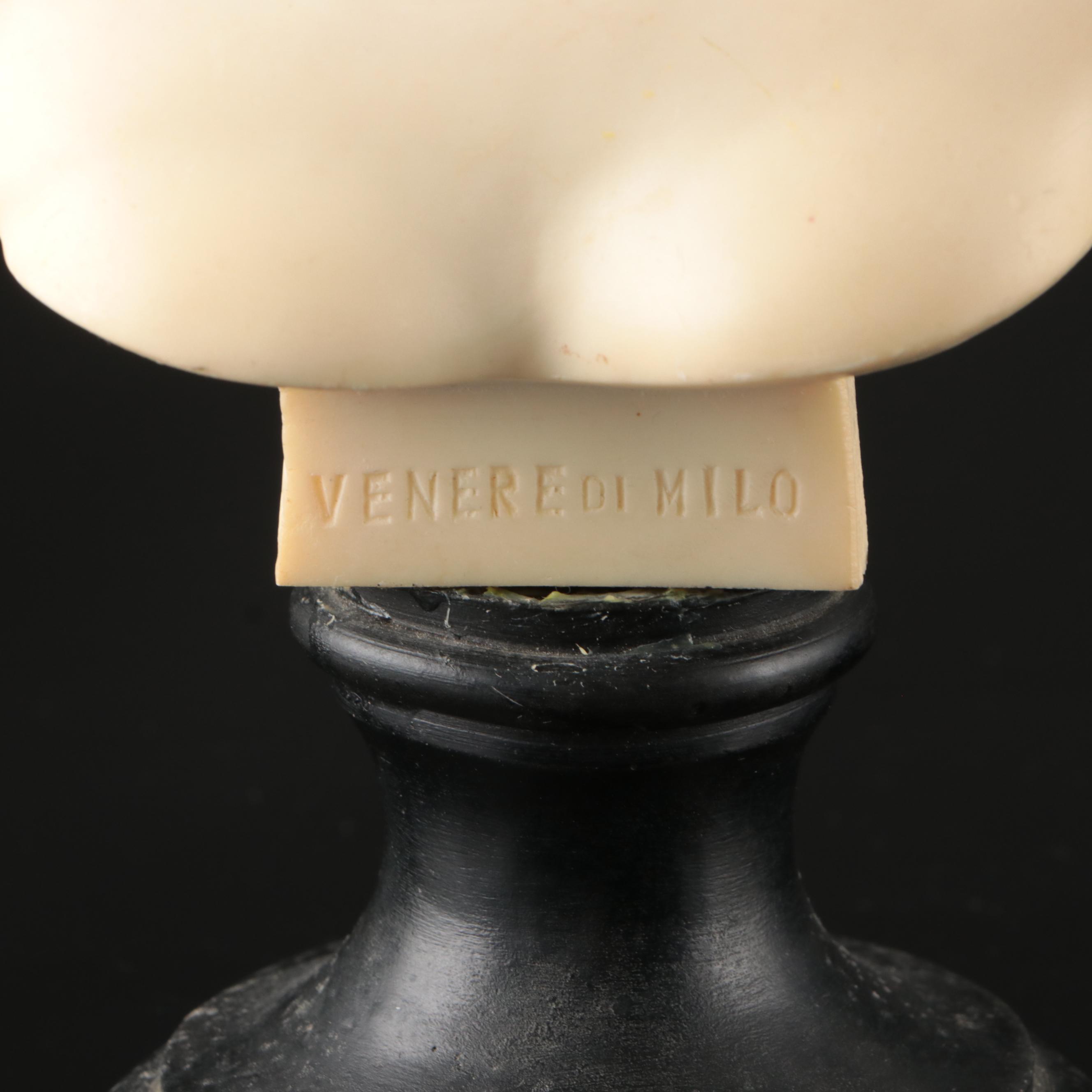 Bergdorf Goodman Alabaster Bust and "Venus de Milo" Composite Bust