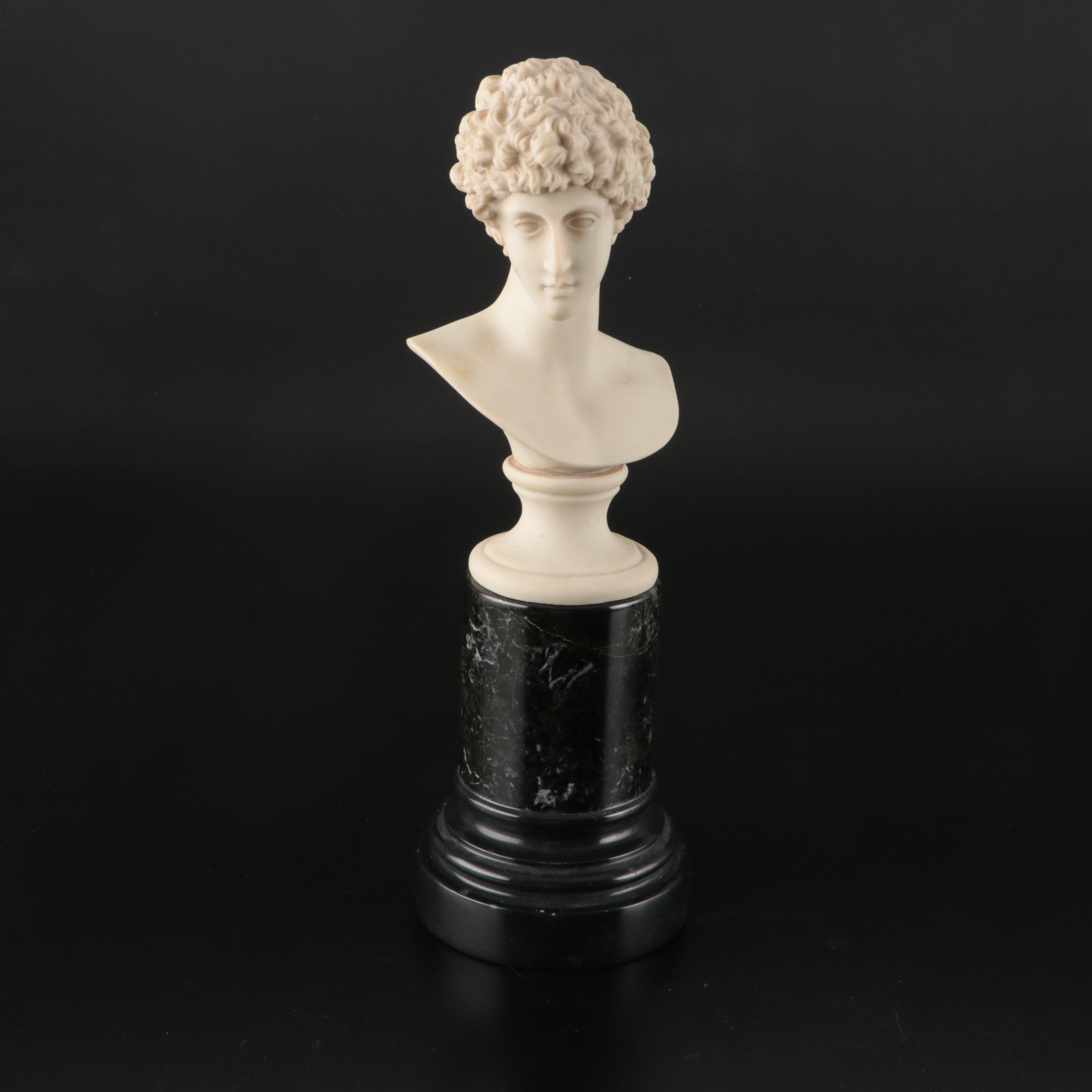 Bergdorf Goodman Alabaster Bust and "Venus de Milo" Composite Bust