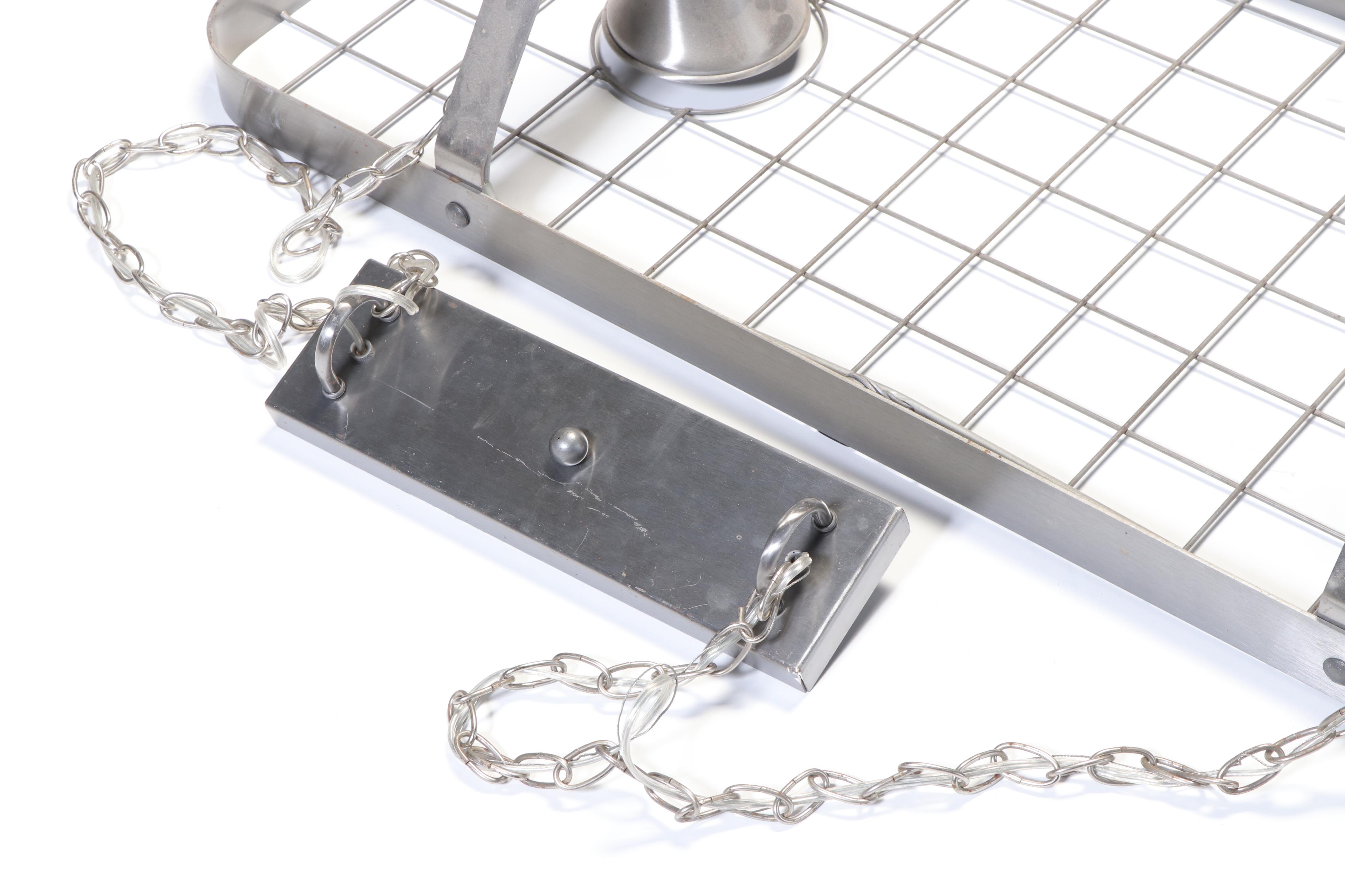 Hilite Polished Aluminum Kitchen Island Pot Rack with Pendant Lights, 2013