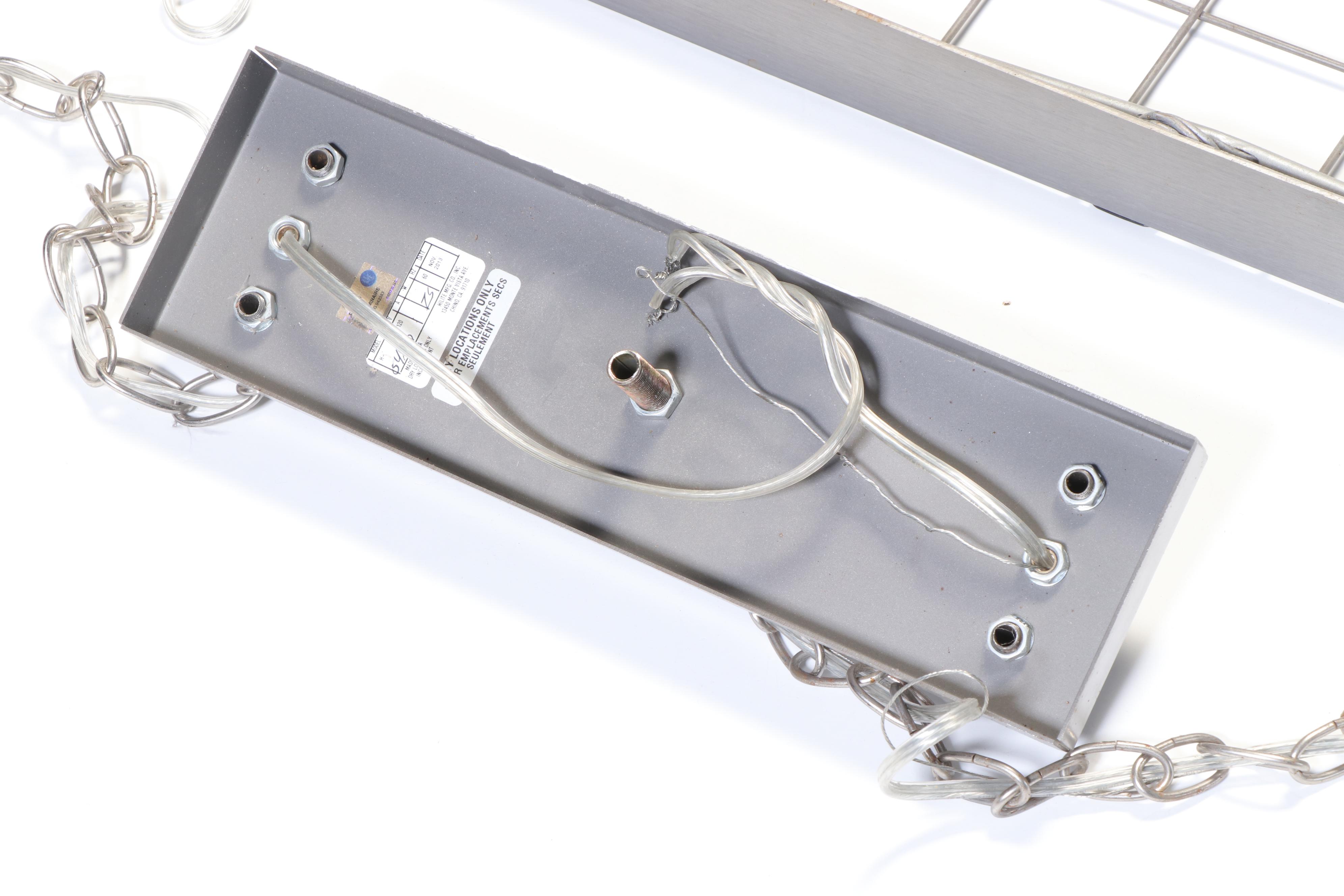 Hilite Polished Aluminum Kitchen Island Pot Rack with Pendant Lights, 2013