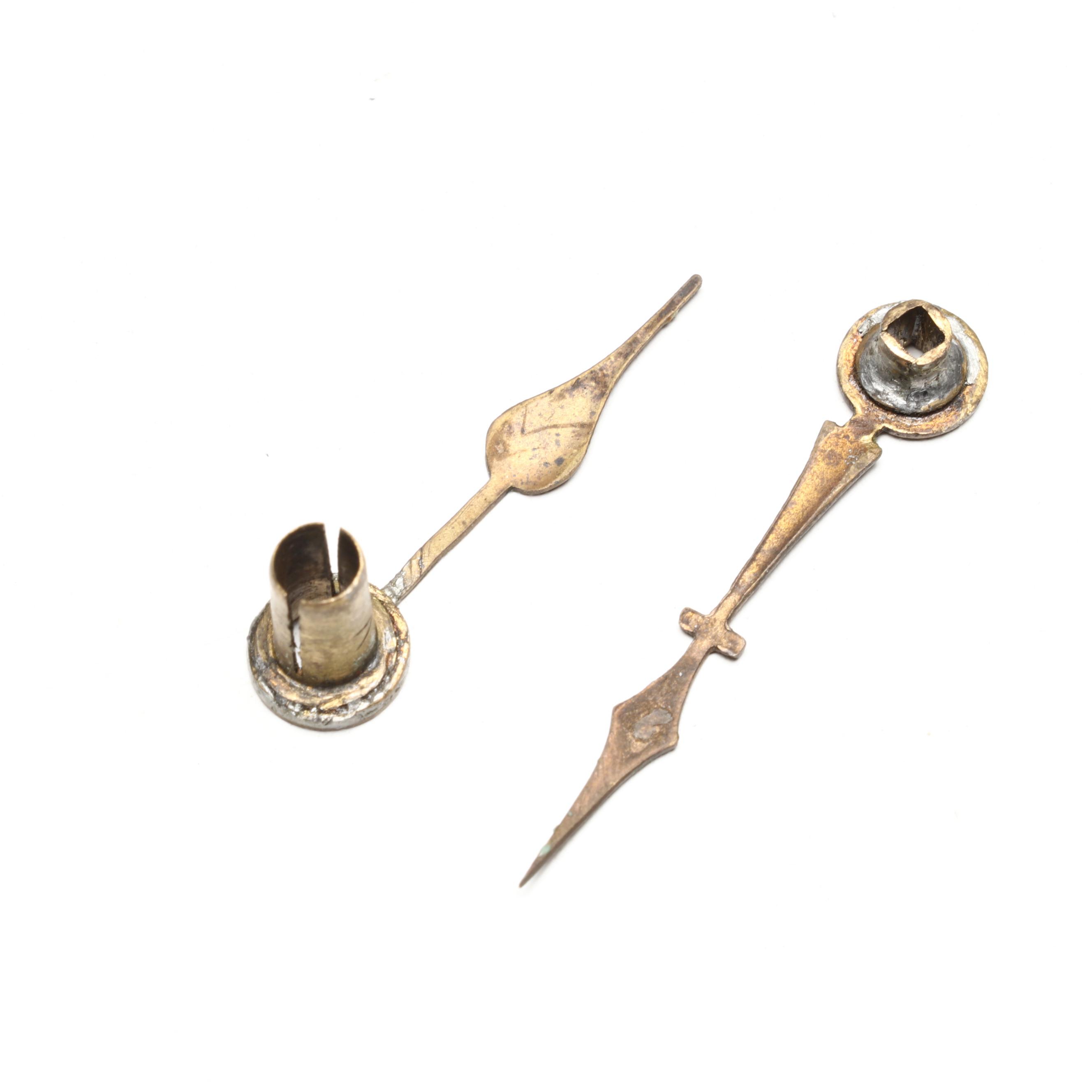 Brunfaut French Empire Style Gilt and Ebonized Metal Figural Mantel Clock