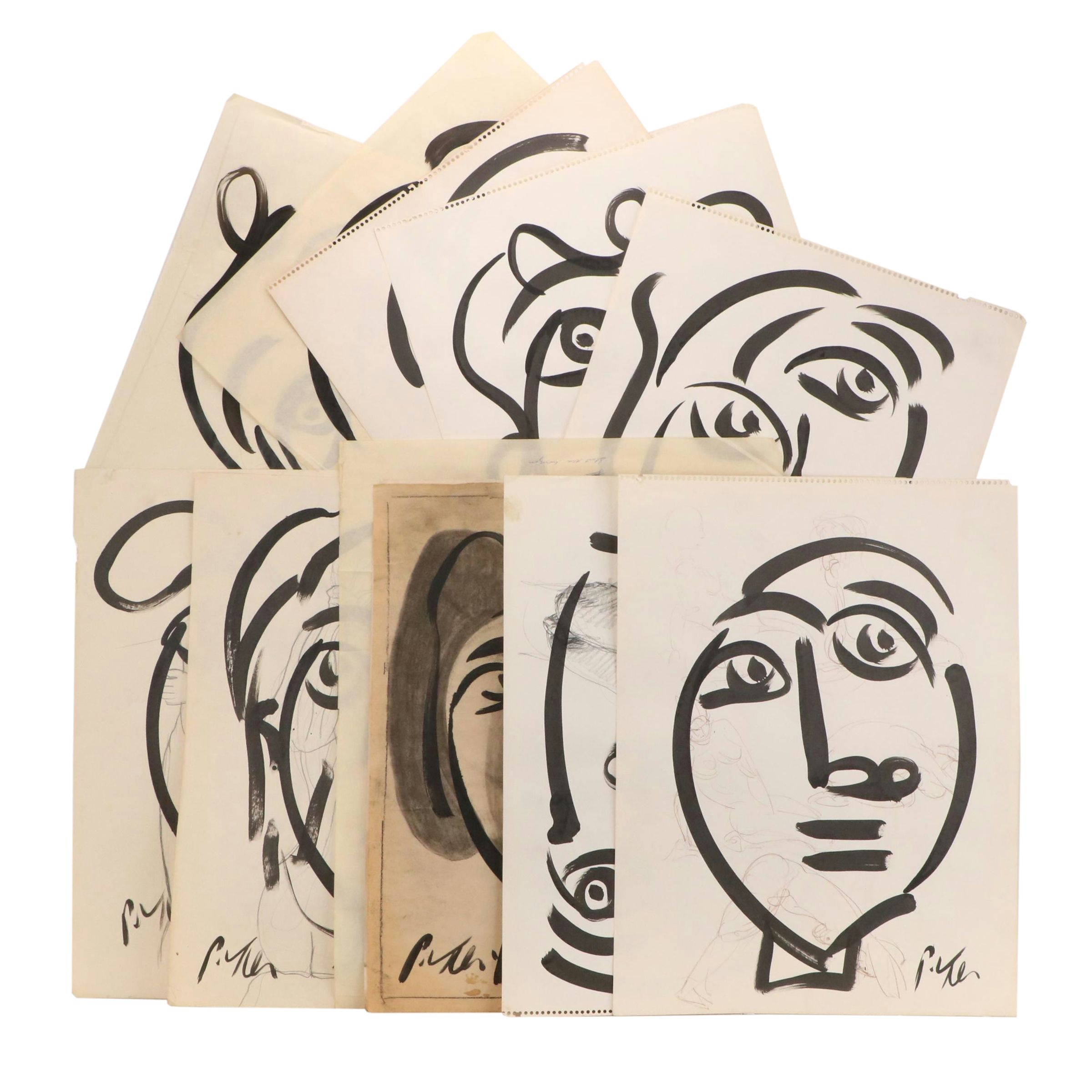 12 Peter Keil Abstract Acrylic Portrait Paintings