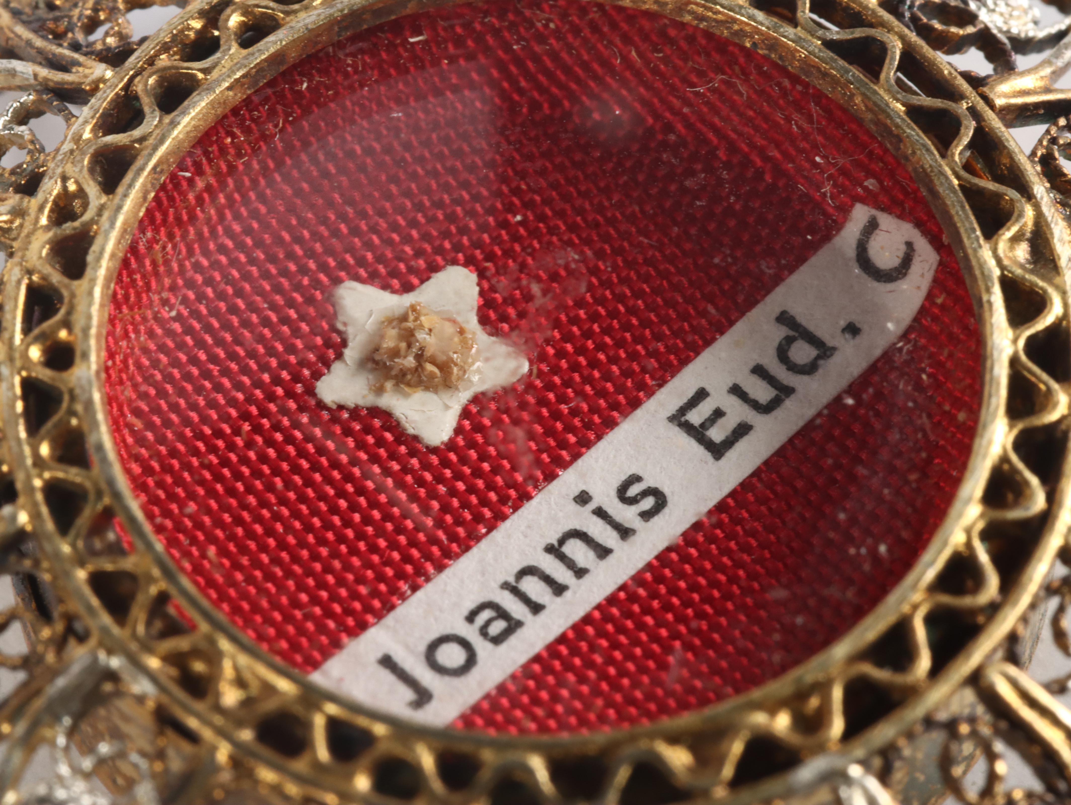 Relic of Saint John Eudes in Reliquary with Seal
