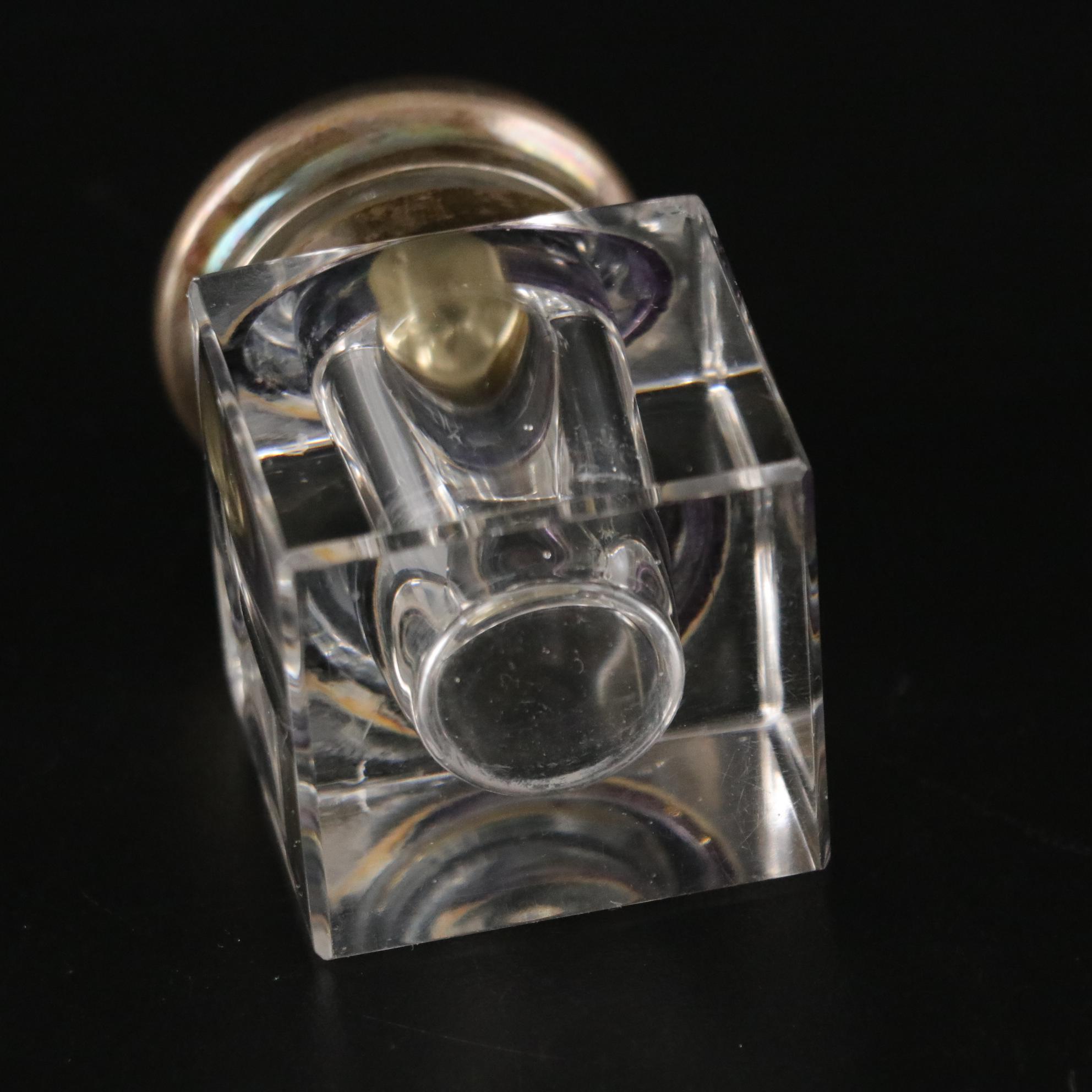 Art Nouveau and Other Glass and Crystal Ink Wells, Early to Mid-20th Century