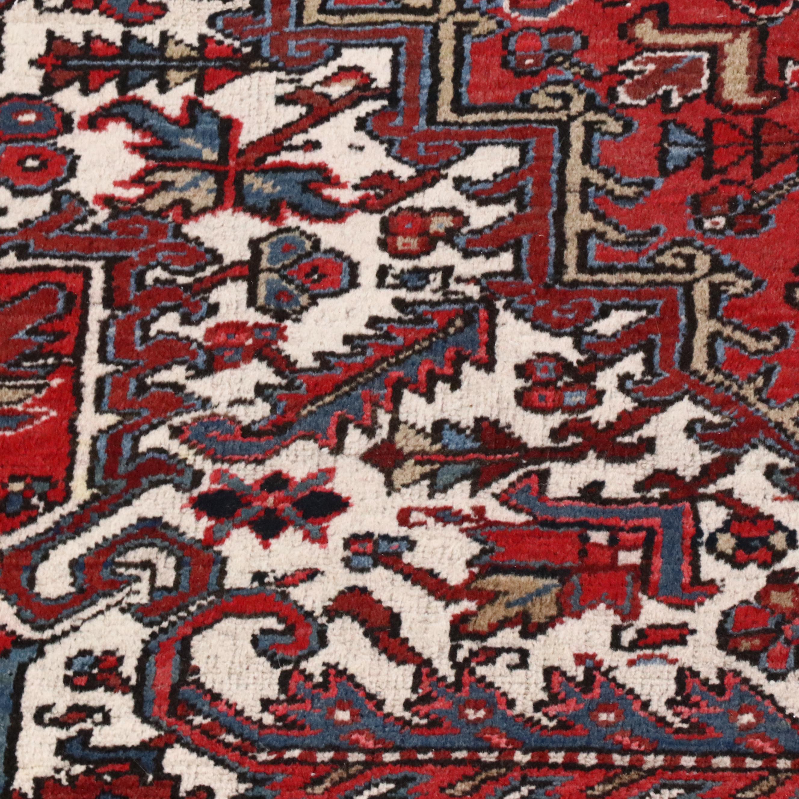 9'3 x 11'9 Hand-Knotted Persian Heriz Area Rug