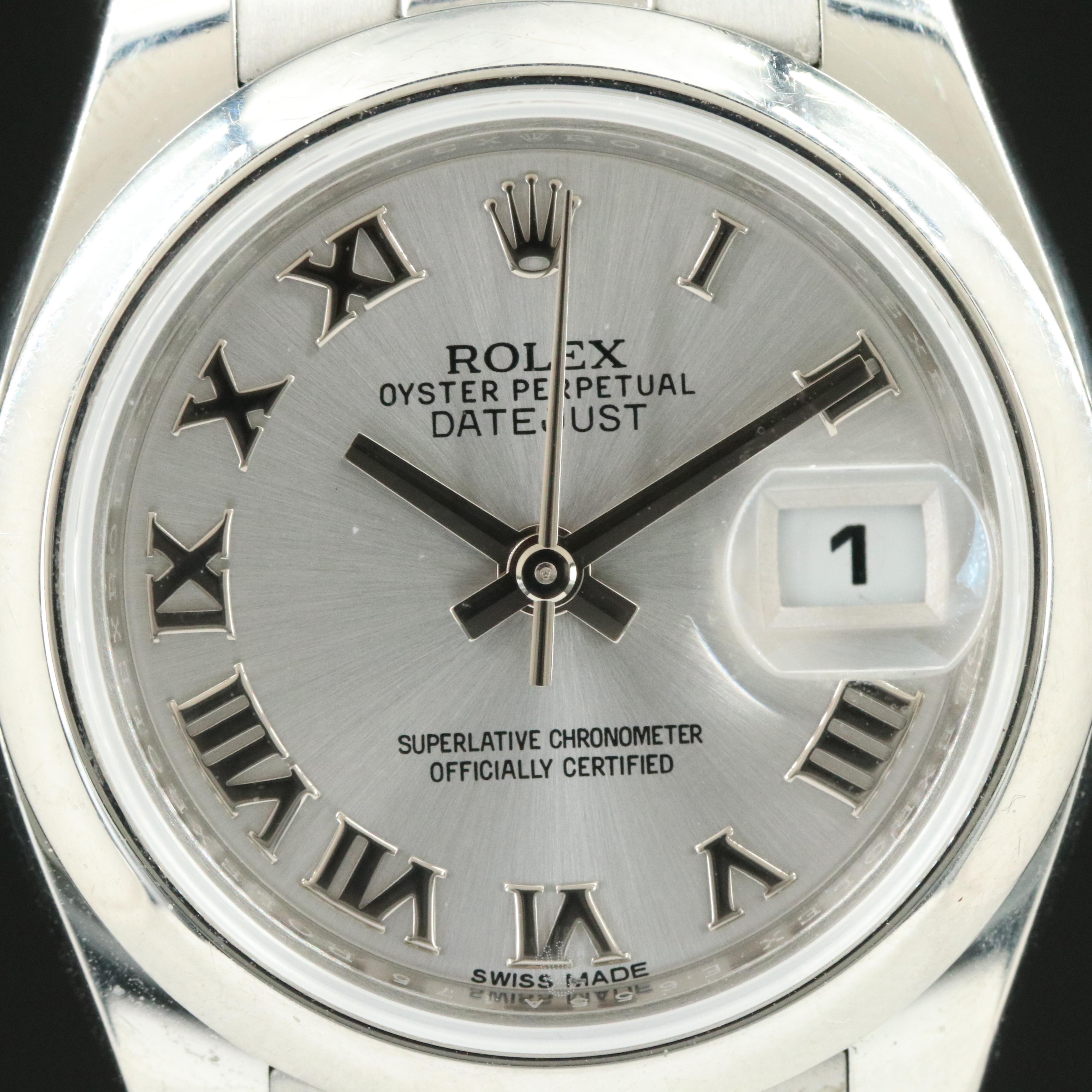 Rolex Datejust 179160 Roman Numerals Dial 26mm Steel Automatic Watch