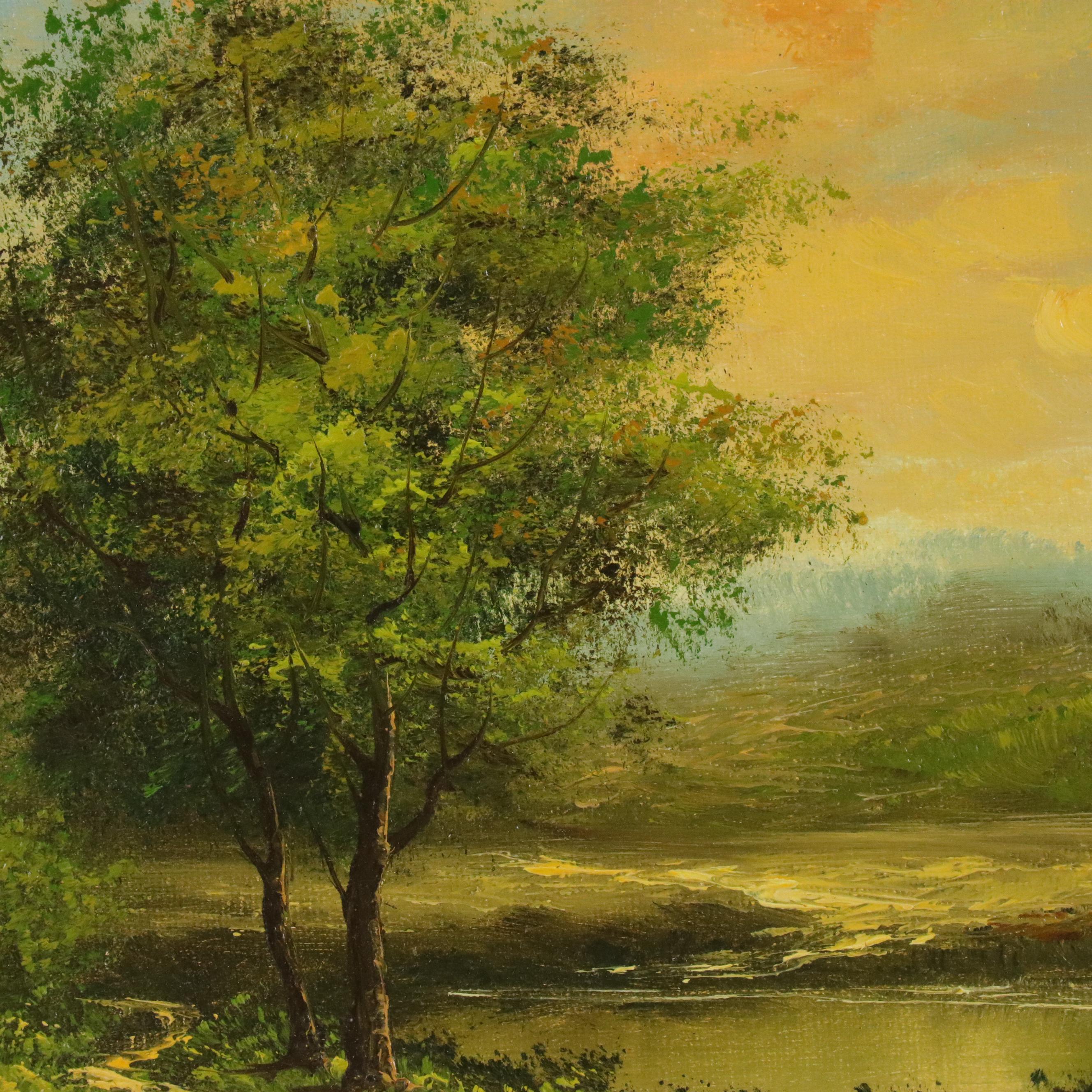 Irene Cafieri Landscape Oil Painting, 20th Century