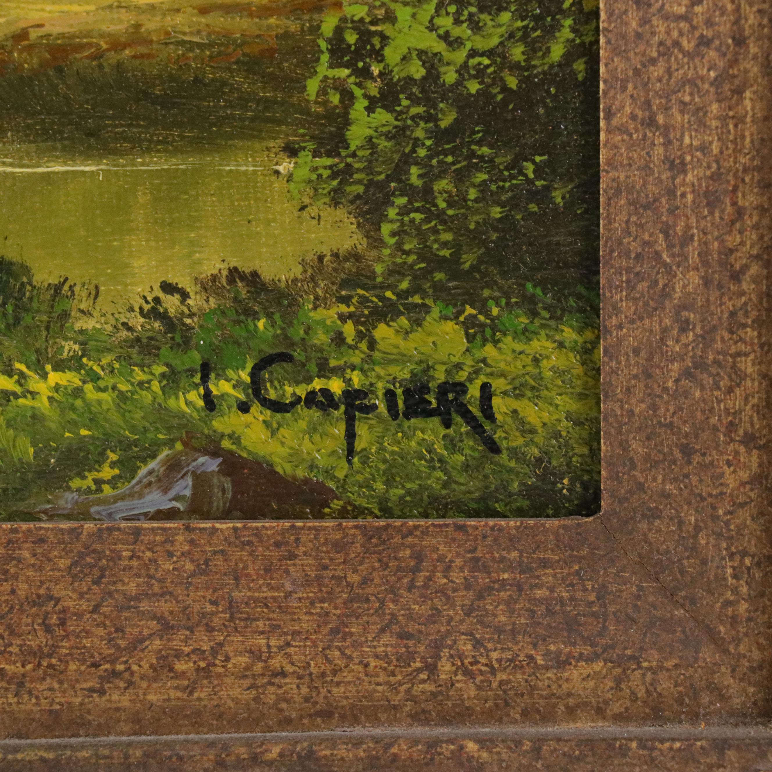 Irene Cafieri Landscape Oil Painting, 20th Century