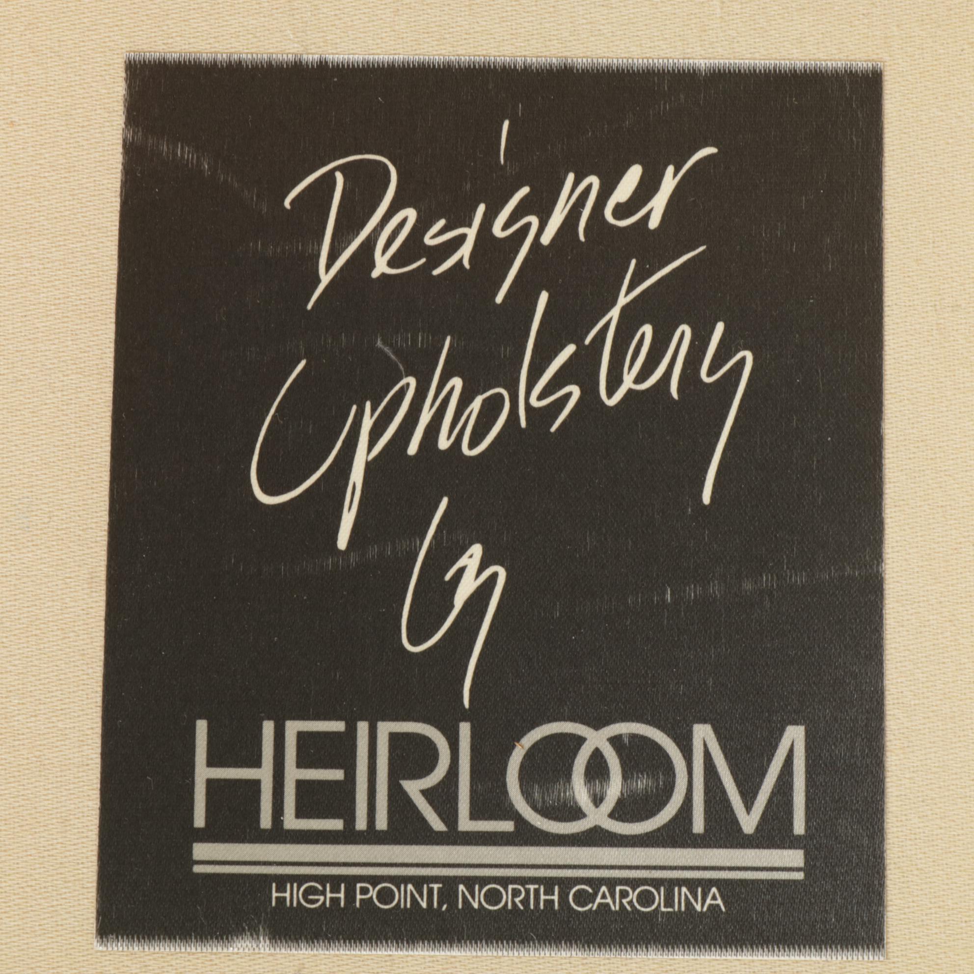 Heirloom Custom Upholstered Sofa with Mullion Fringe Trim, Late 20th Century