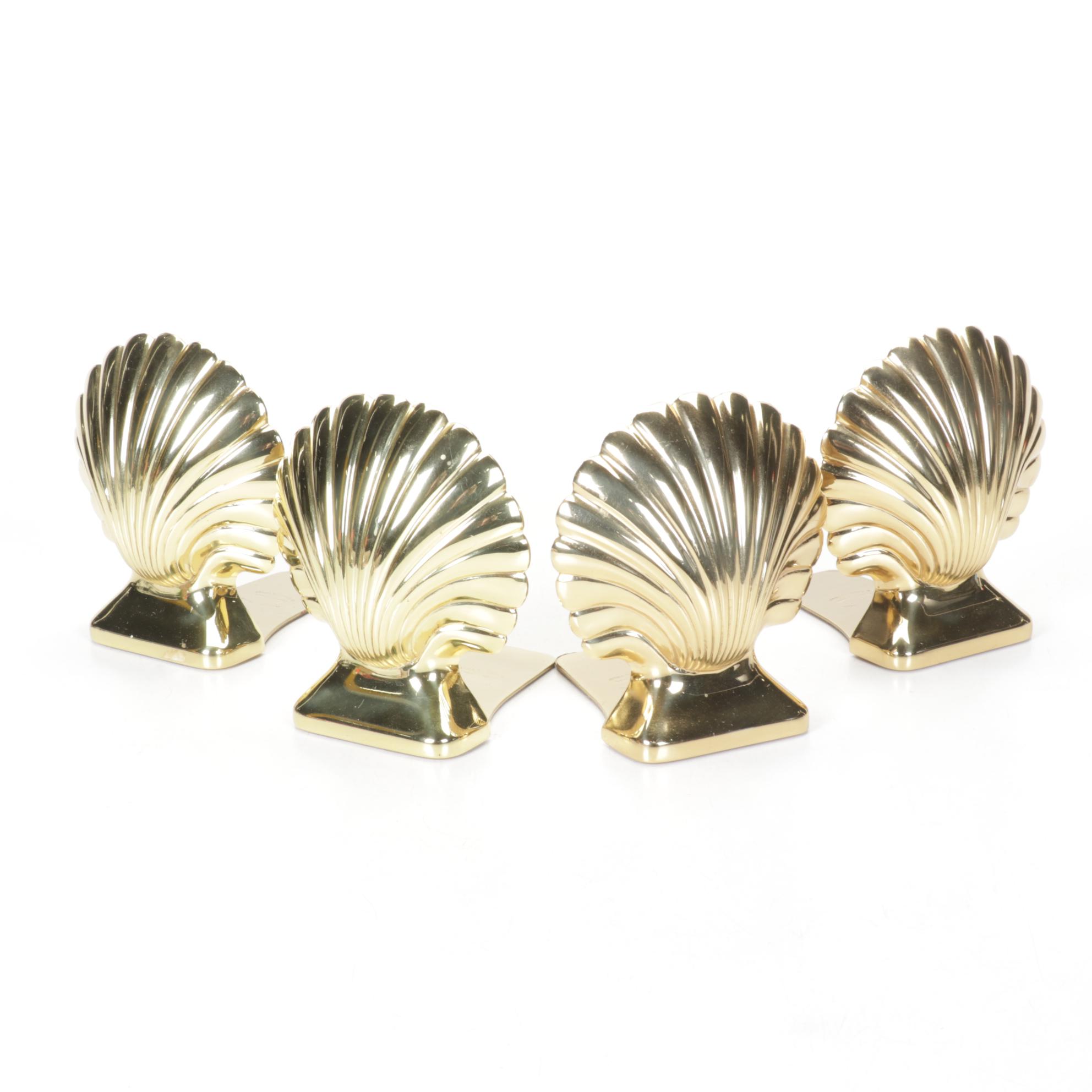 Baldwin Brass Scalloped Shell Bookends for Henry Ford Museum