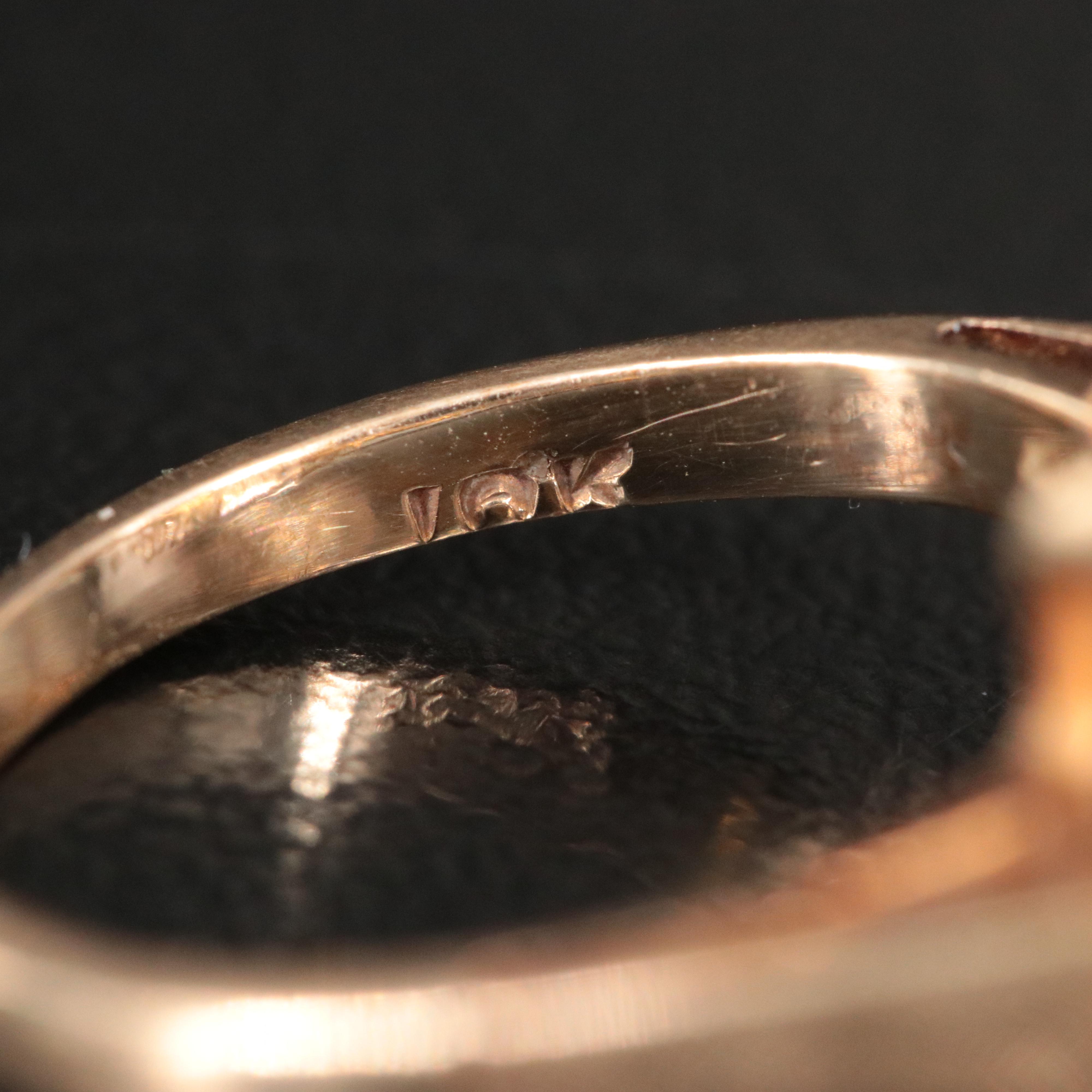 Vintage 10K Smoky Quartz Ring