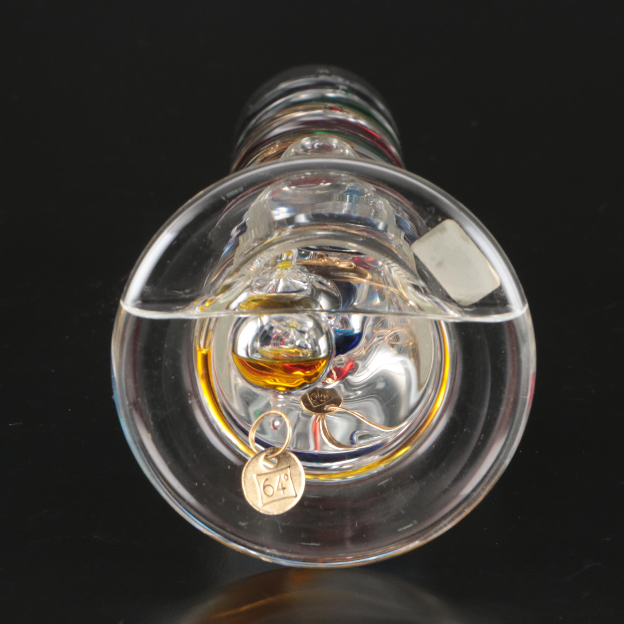 German Blown Glass Galileo Style Thermometer