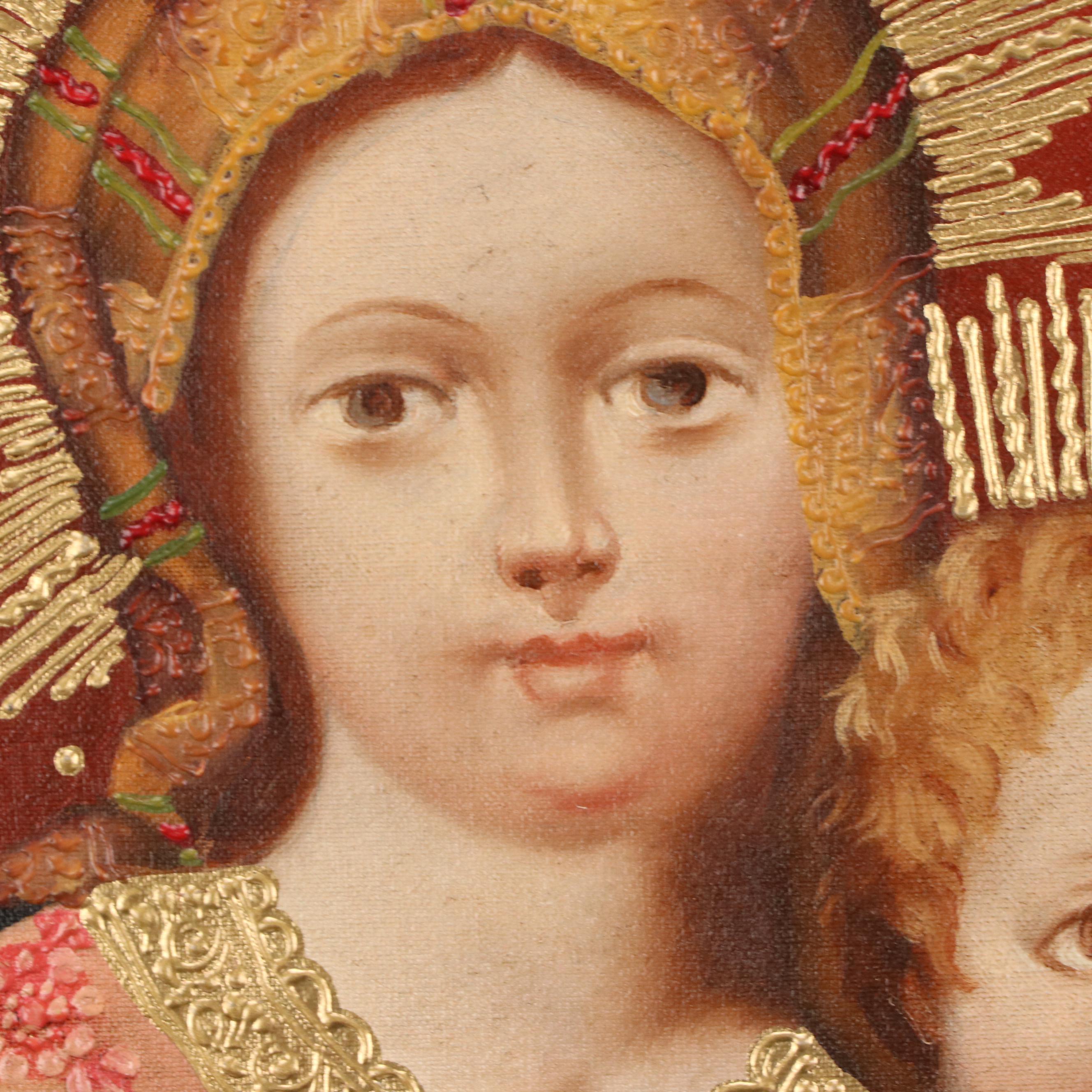 Ernesto Zuñiga Oil Painting "The Virgin Mary and Child Jesus"