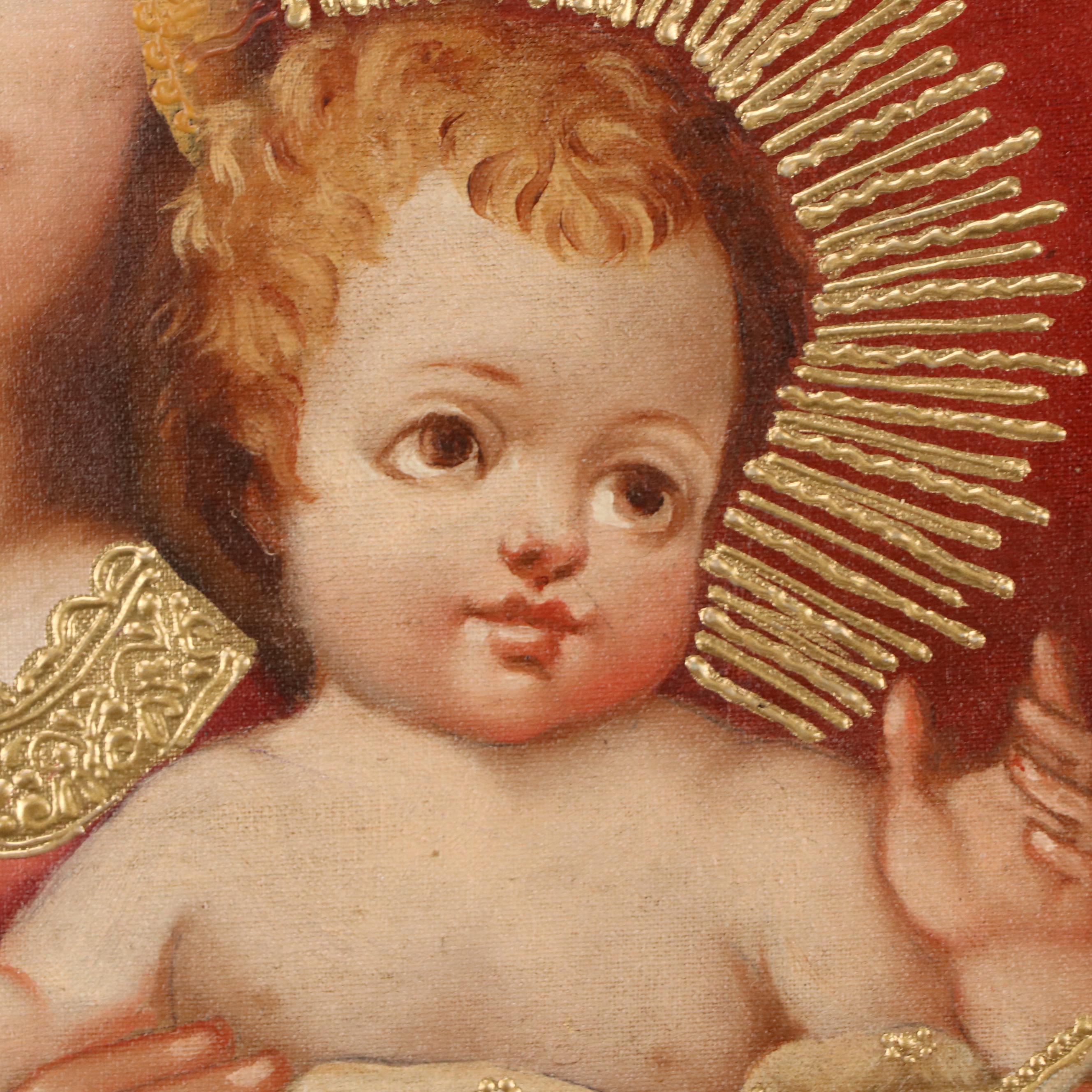 Ernesto Zuñiga Oil Painting "The Virgin Mary and Child Jesus"