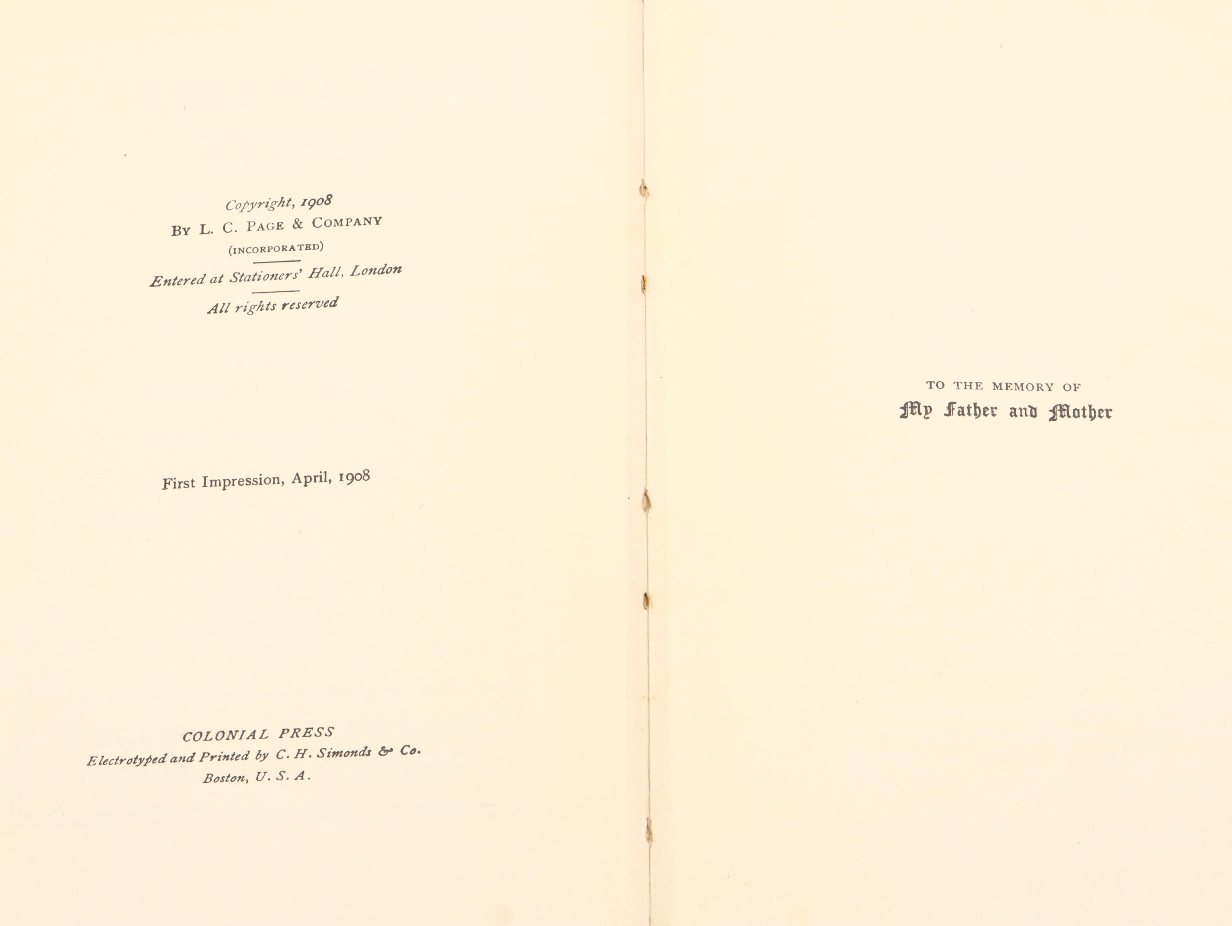 First Edition, First Printing "Anne of Green Gables" by Lucy M. Montgomery, 1908