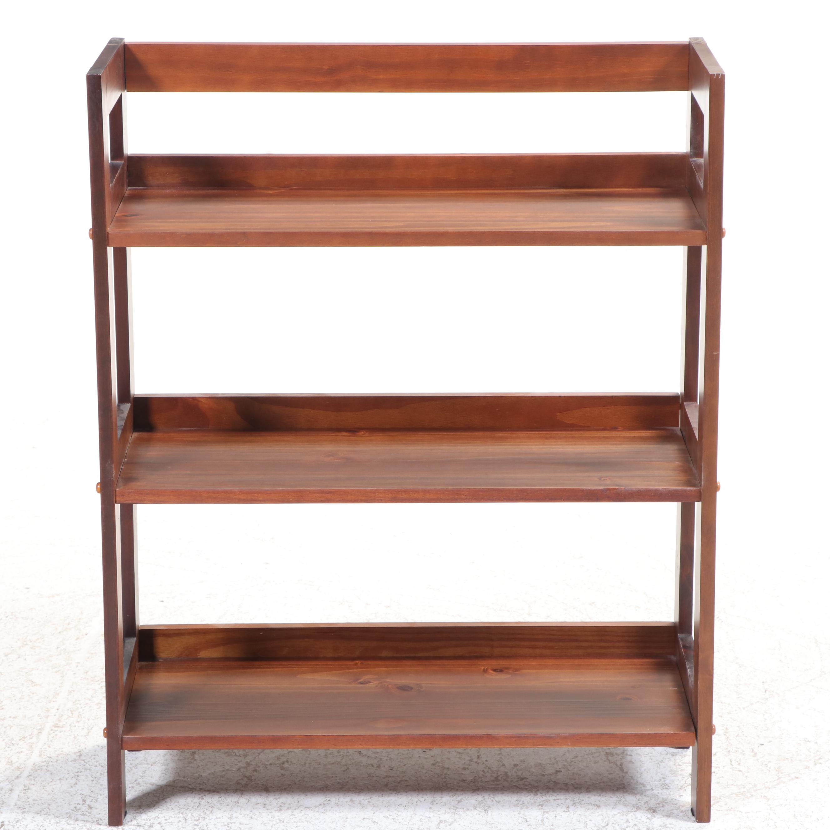 Pier 1 Imports Pine Three-Tier Open Bookcase