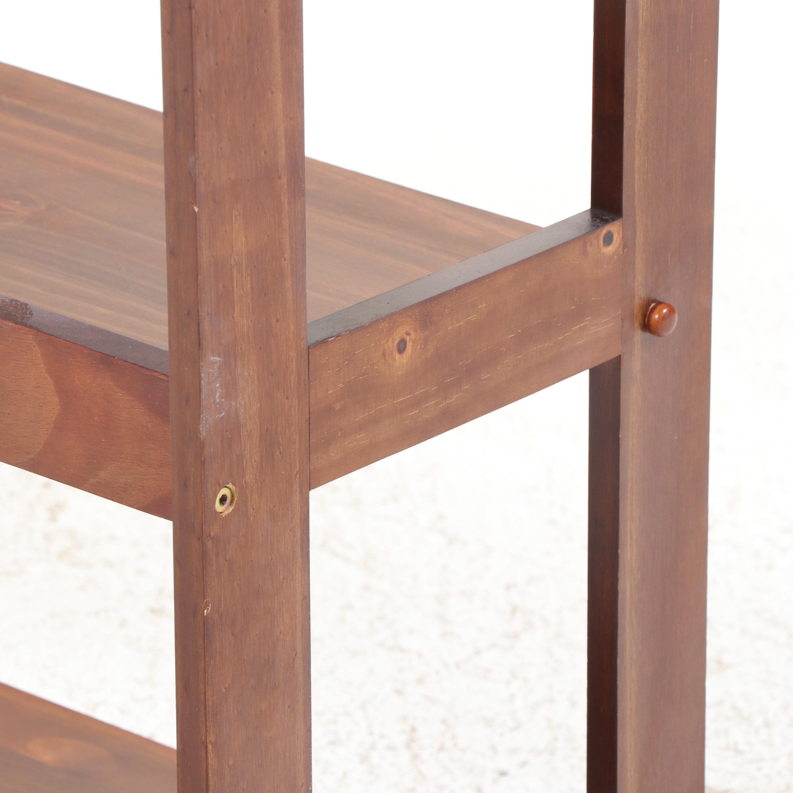 Pier 1 Imports Pine Three-Tier Open Bookcase