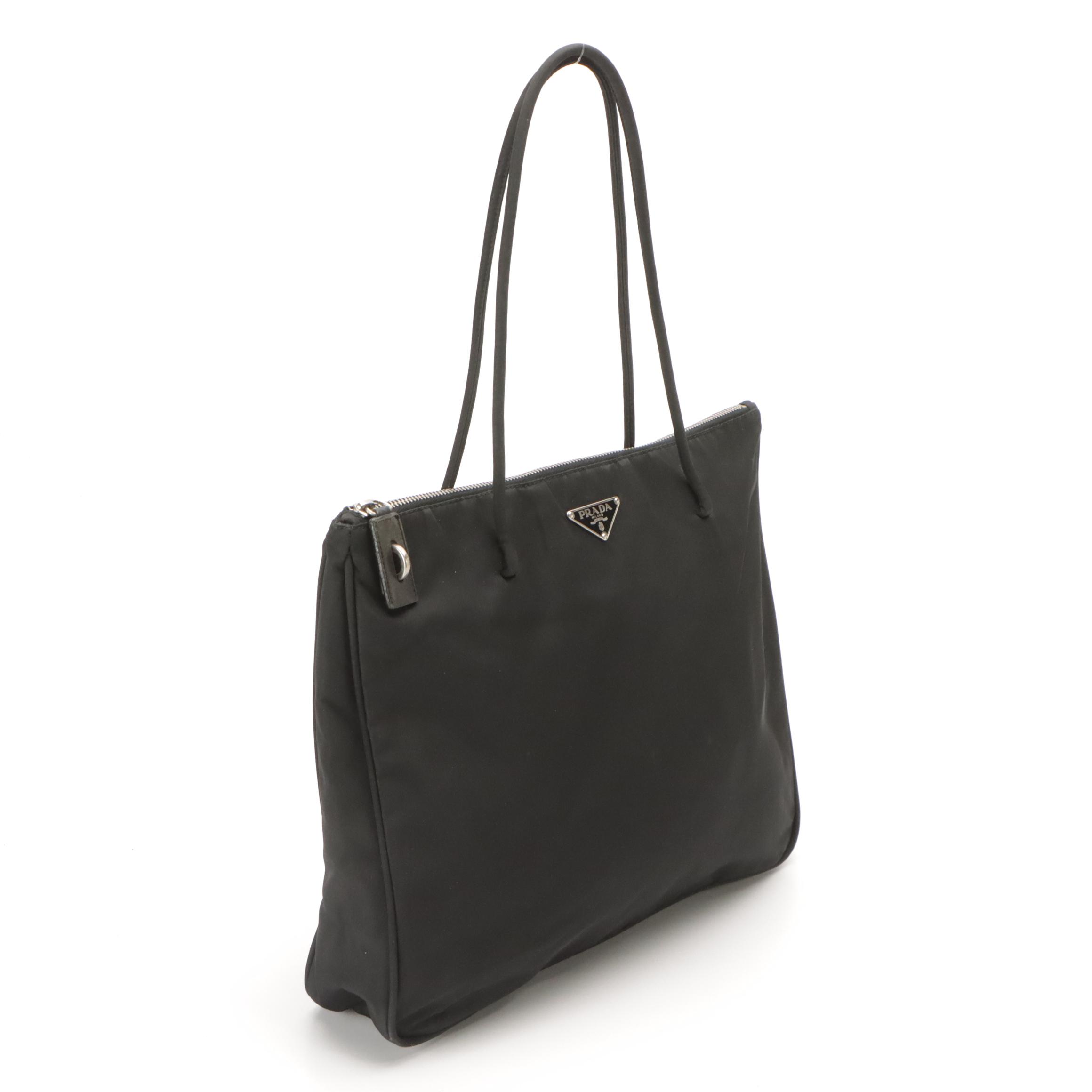 Prada Zipper Tote in Black Tessuto Nylon