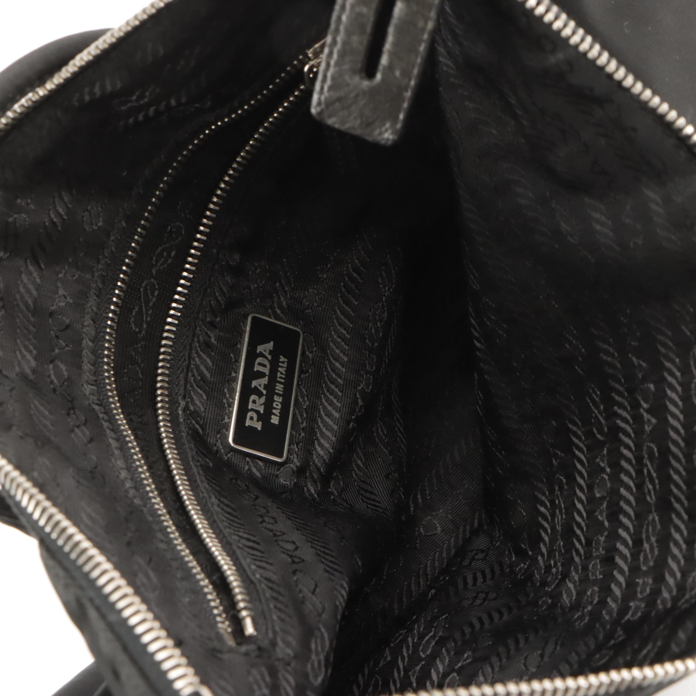 Prada Zipper Tote in Black Tessuto Nylon