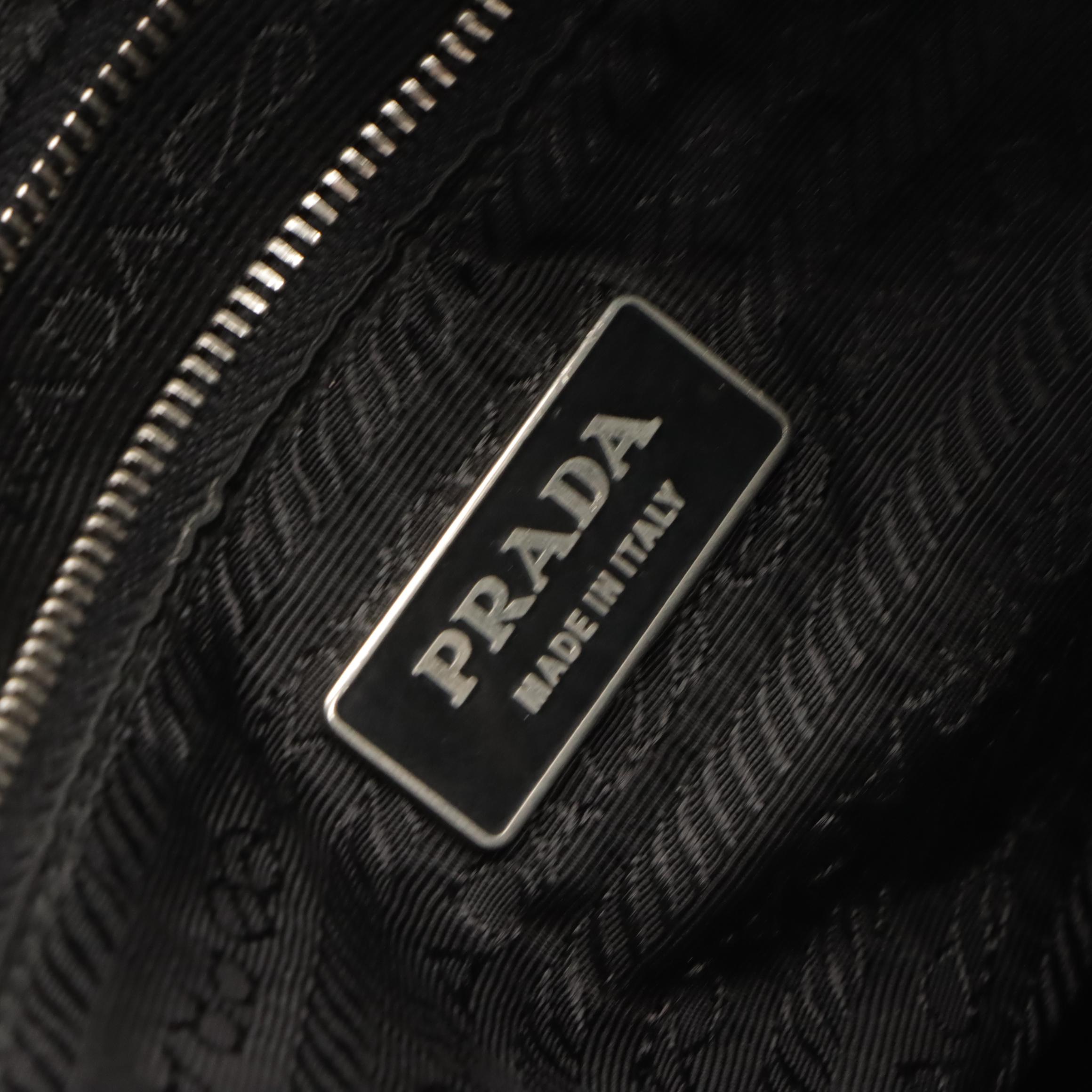 Prada Zipper Tote in Black Tessuto Nylon